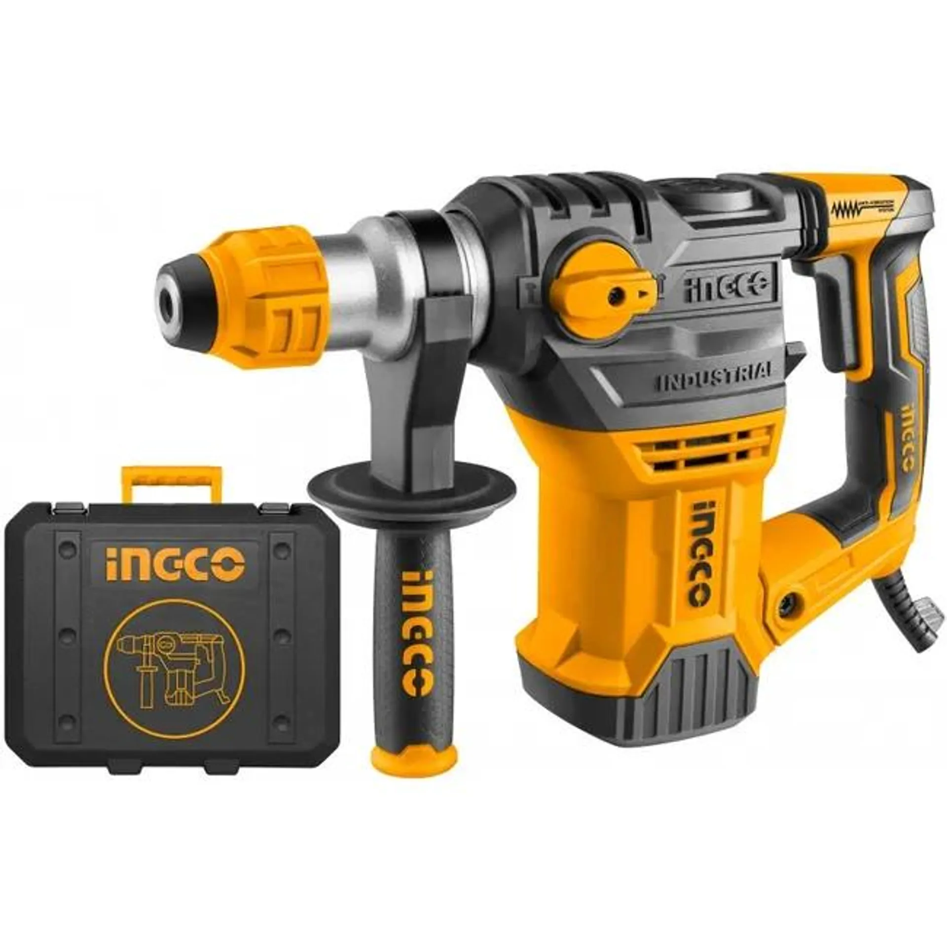 Martello demolitore 1500W INGCO Trapano perforatore scalpellatore tassellatore SDS Plus in valigetta