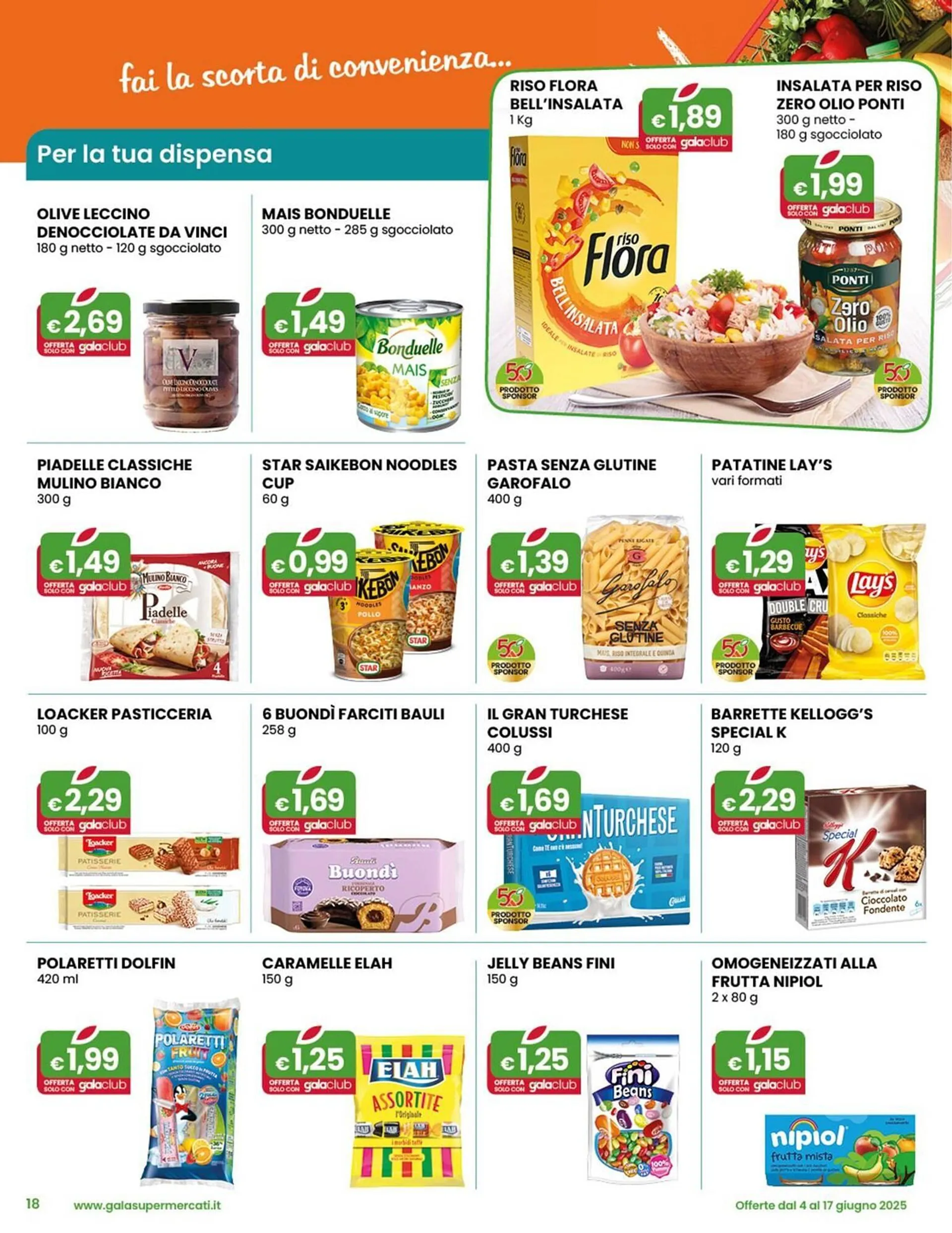 Volantino Gala Supermercati da 4 giugno a 17 giugno di 2025 - Pagina del volantino 18