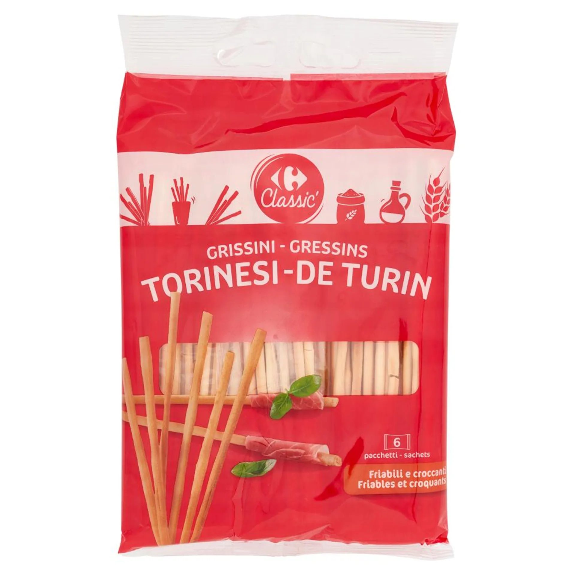 Carrefour Classic Grissini Torinesi 6 x 50 g