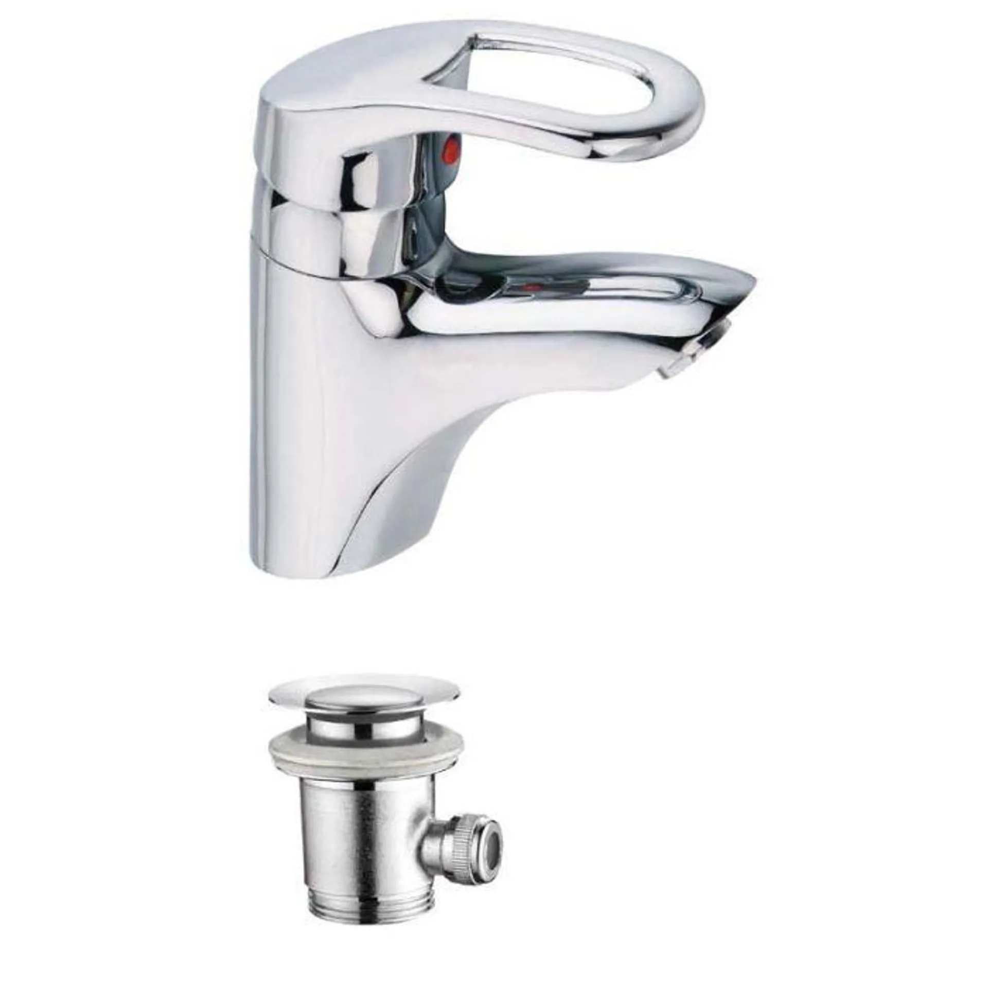 Idrak Rubinetto miscelatore lavabo serie anotny, finitura cromo, cartuccia ceramica mm 40