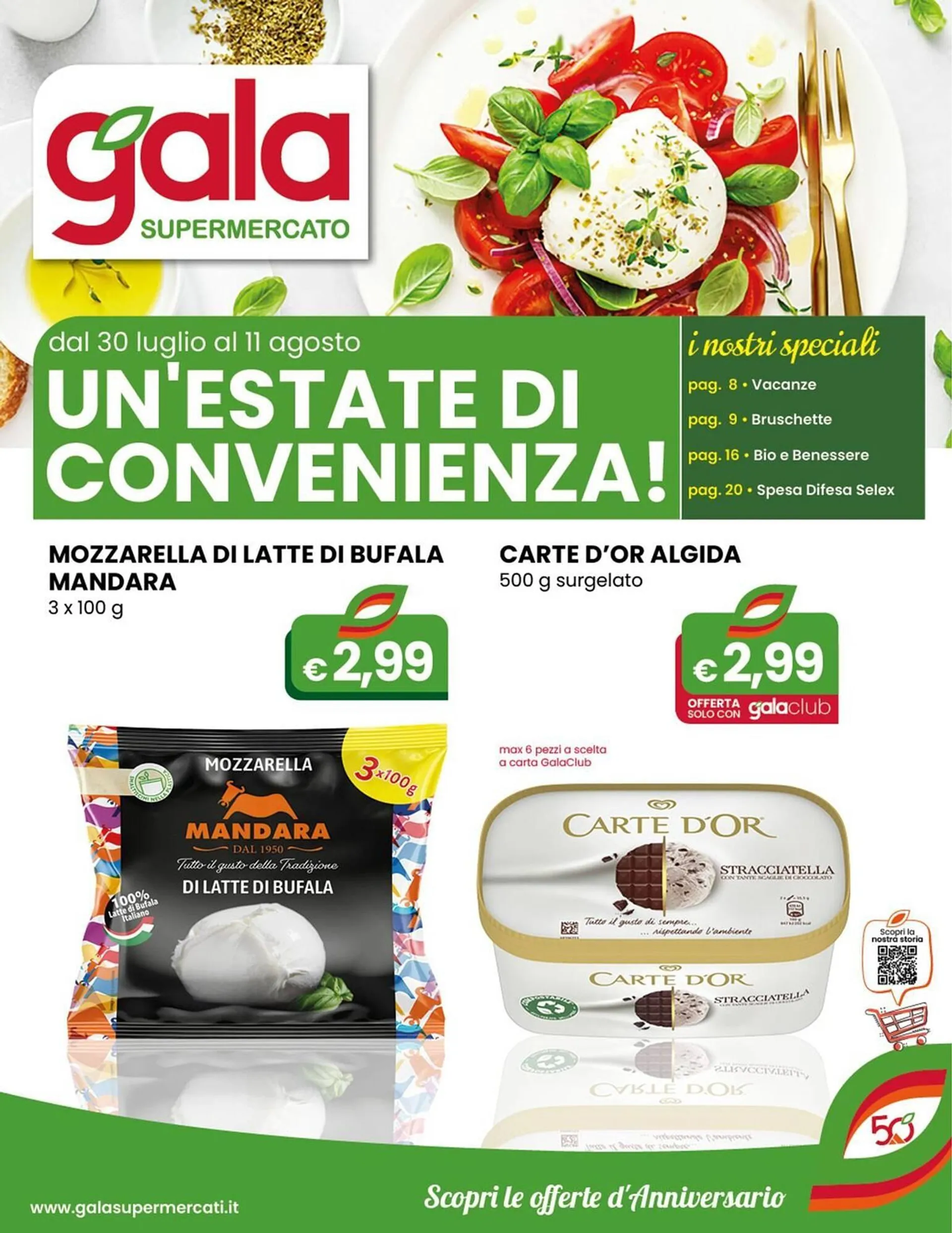 Volantino Gala Supermercati da 30 luglio a 11 agosto di 2025 - Pagina del volantino 1