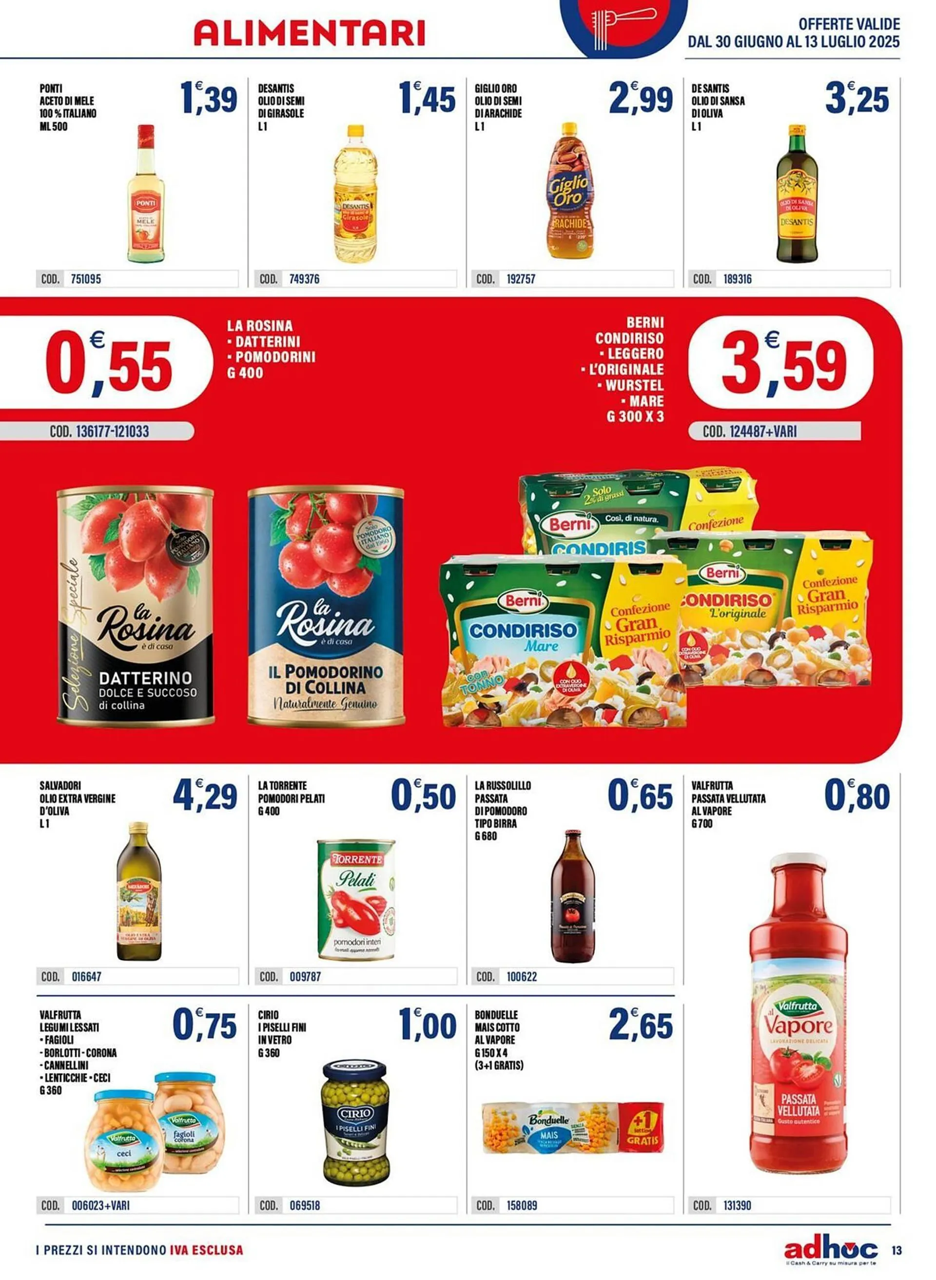 Volantino Adhoc da 30 giugno a 13 luglio di 2025 - Pagina del volantino 13