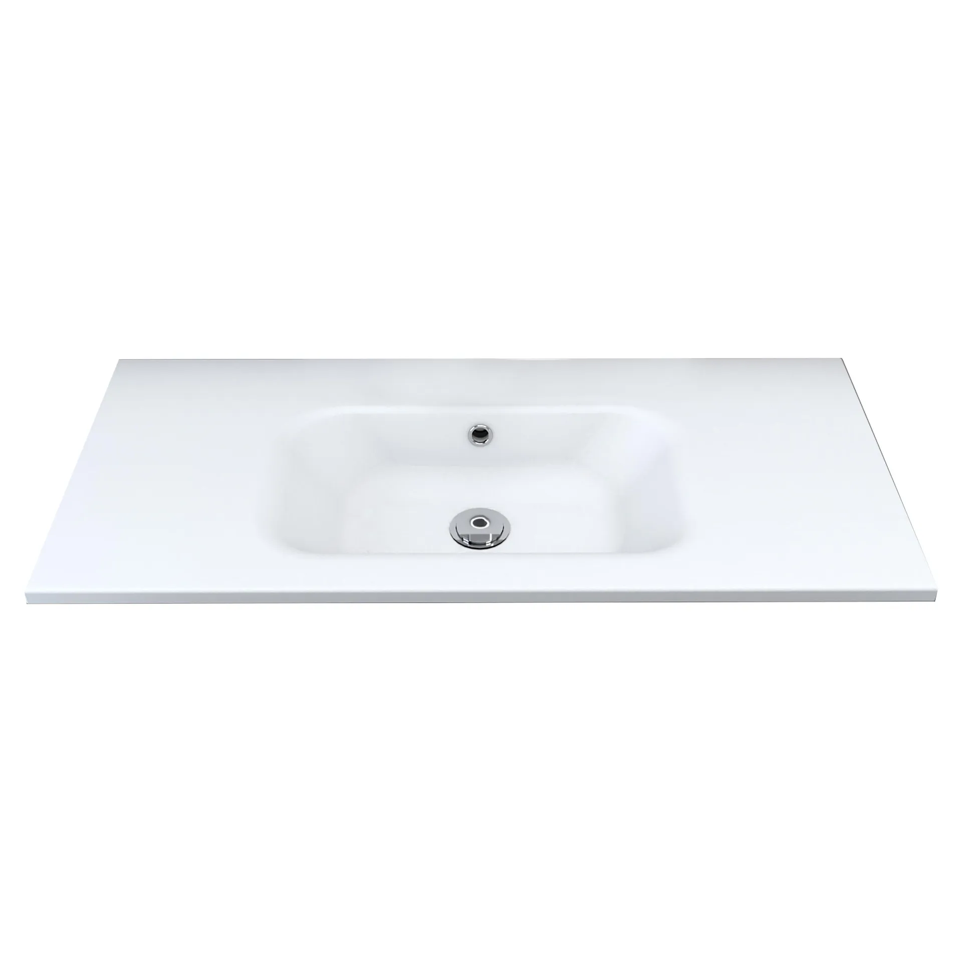 Lavabo incasso venus fashion una vasca in mineralmarmo bianco 101x2x46 cm (lxhxp)