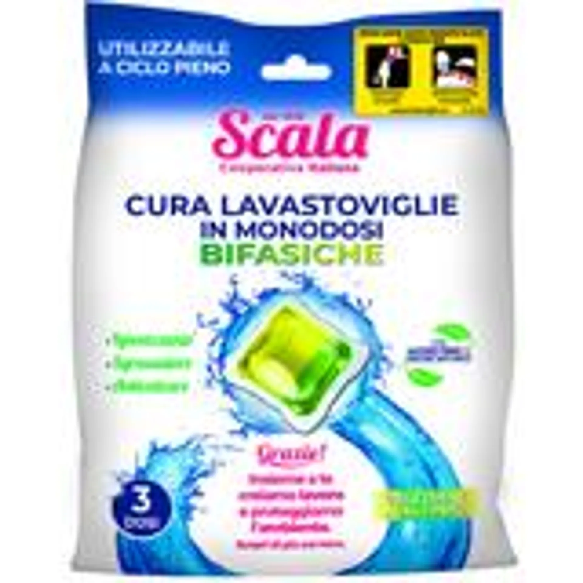 SCALA CURA LAVASTOVIGLIE 3 MONODOSI BIFASICHE