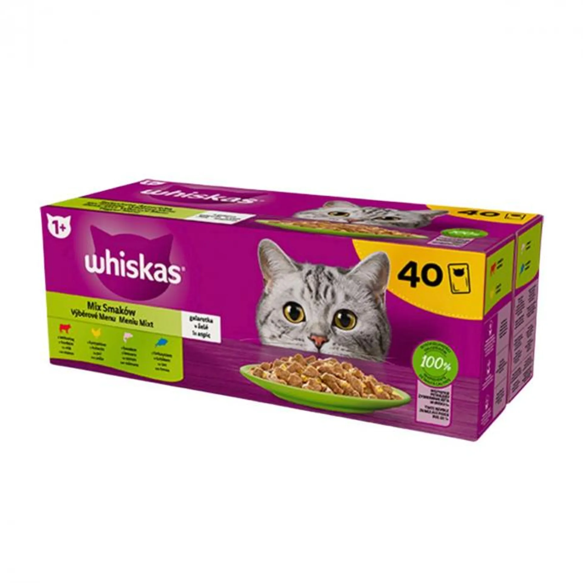 Whiskas selezione assortita bocconcini in umido per gatti 40x85g