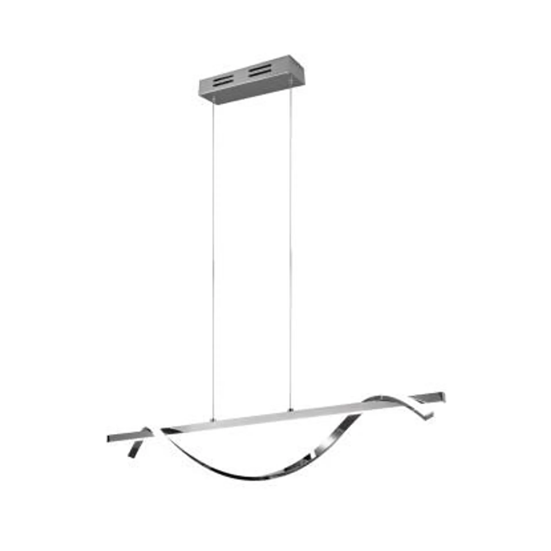 Lampadario a sospensione Isabel LED 3000 lm Bianco Neutro cromo 100x150x18 cm