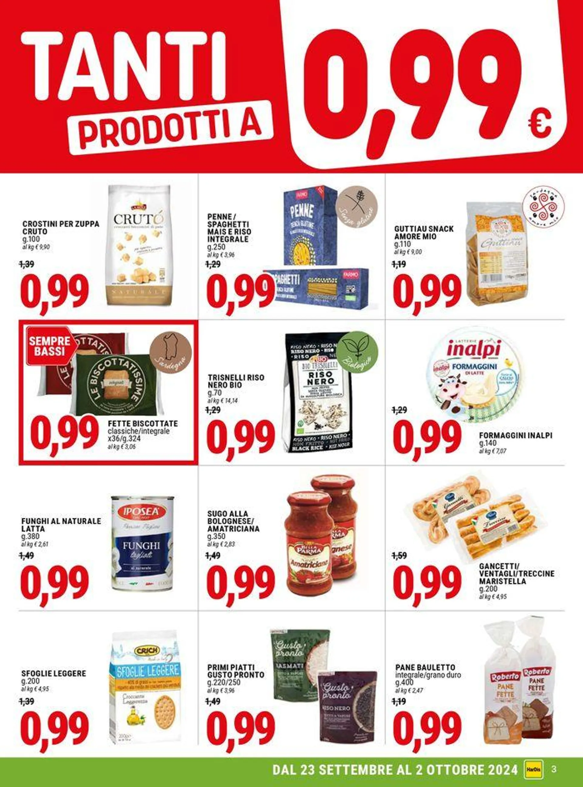 Tanti prodotti a 0.99€‎  da 23 settembre a 2 ottobre di 2024 - Pagina del volantino 3