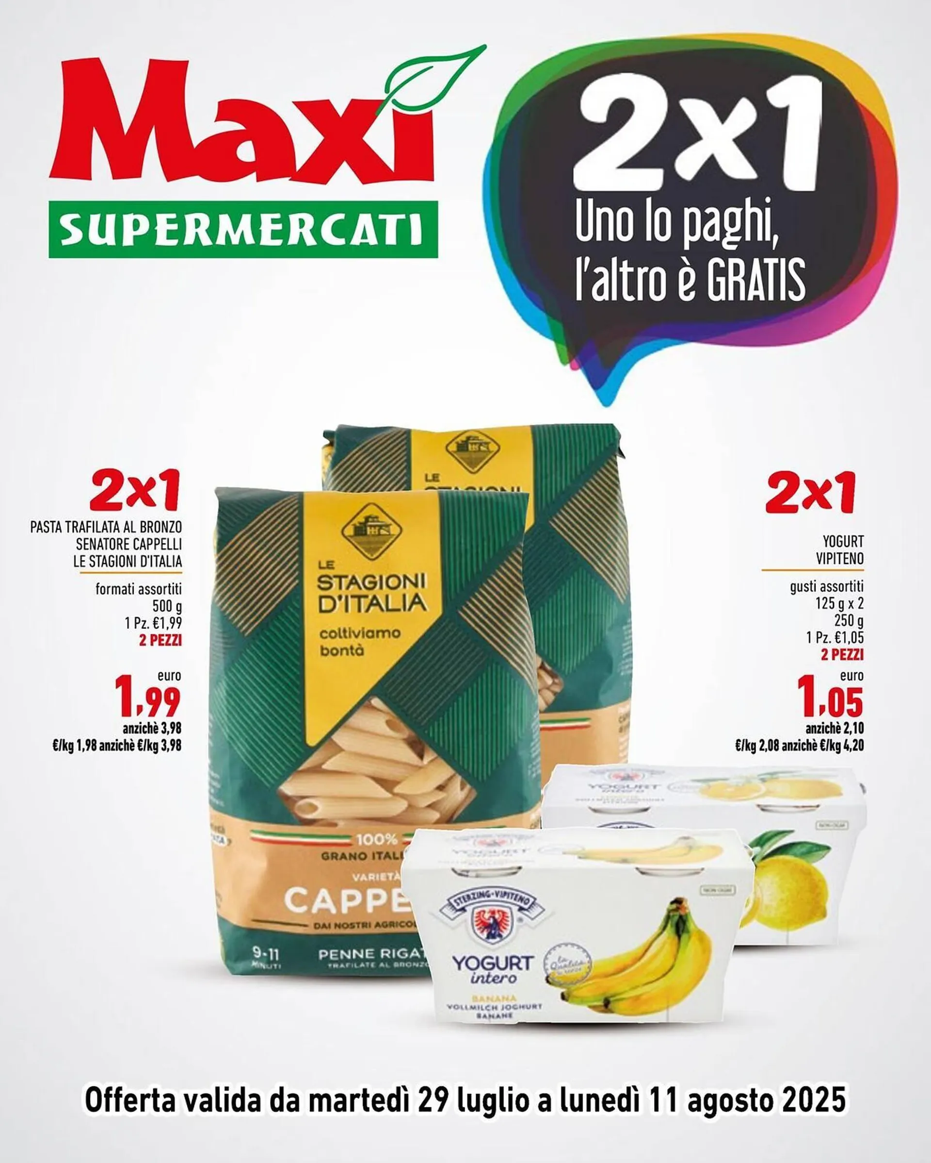 Volantino Maxi Supermercati da 29 luglio a 11 agosto di 2025 - Pagina del volantino 1