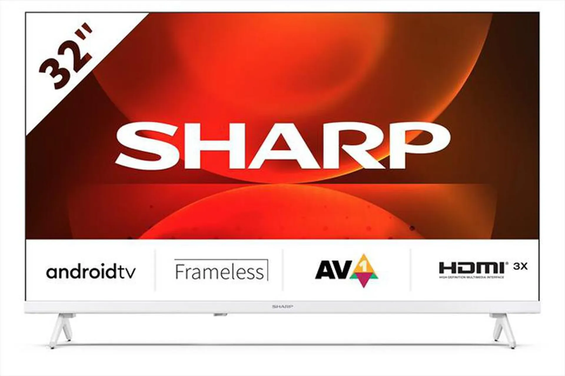 SHARP - Smart TV LED HD READY 32" 32FH2EAW-bianco