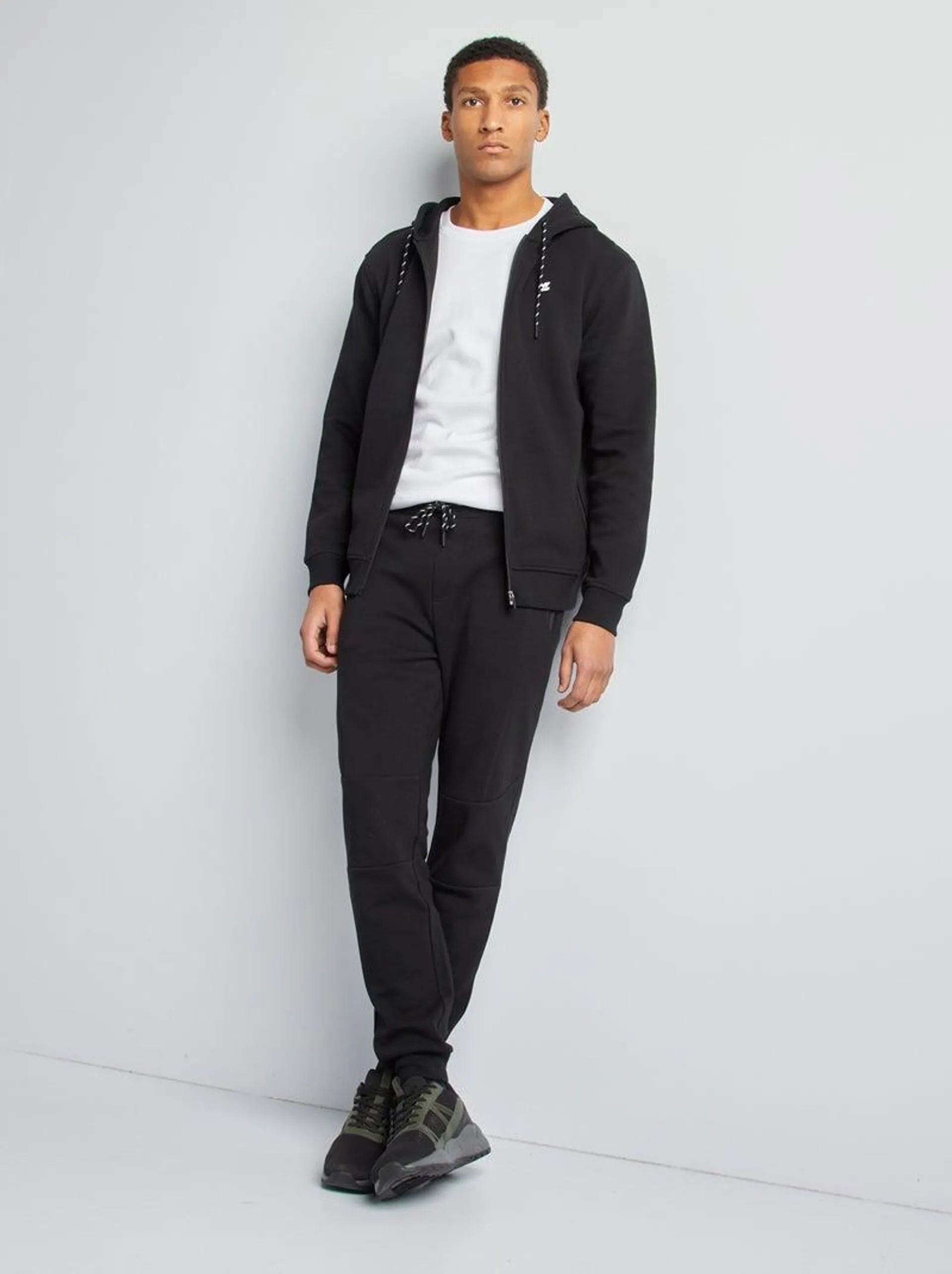 Joggers in maglia - nero