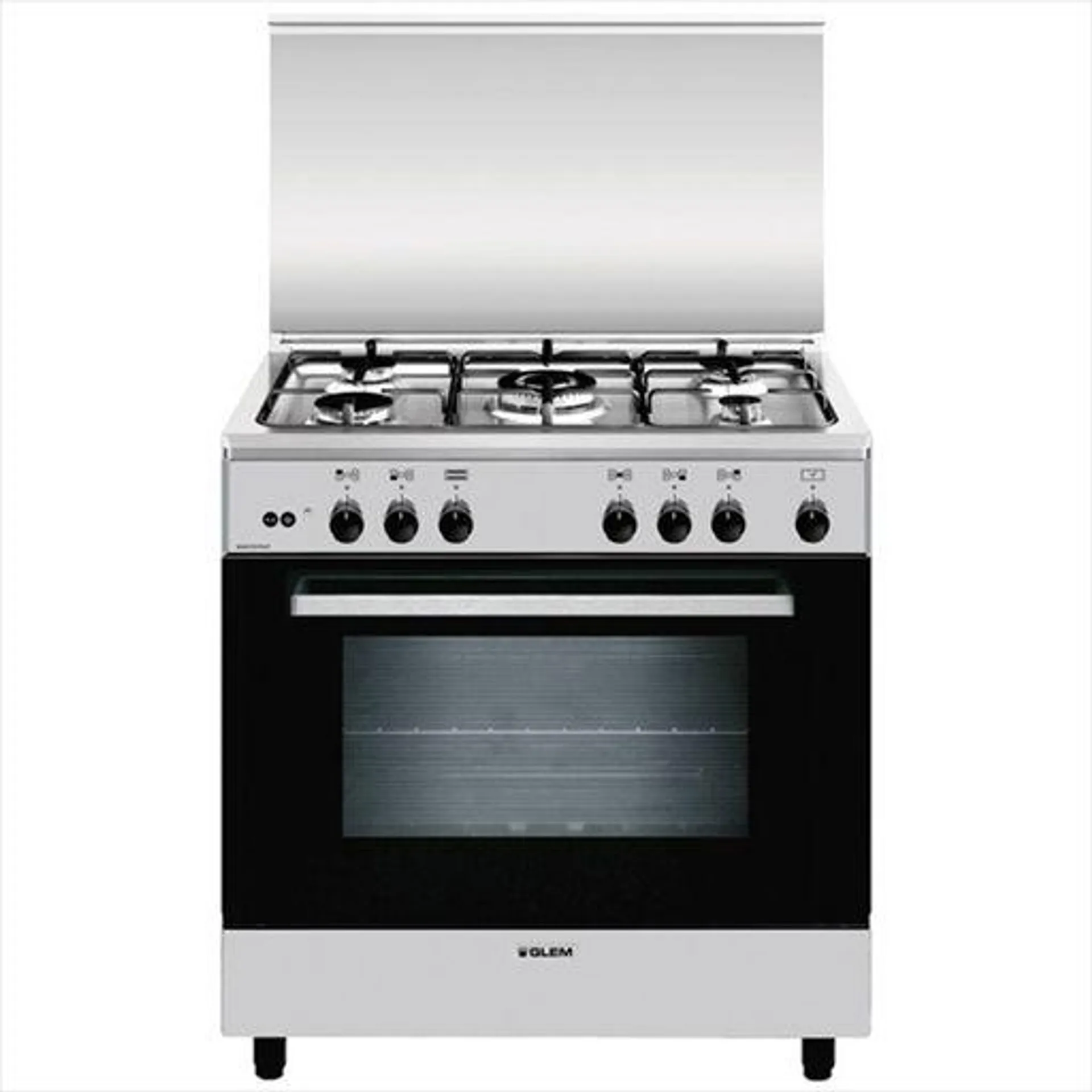 Glem gas a855gi cucina 80x50 4 fuochi + 1 tripla corona forno...