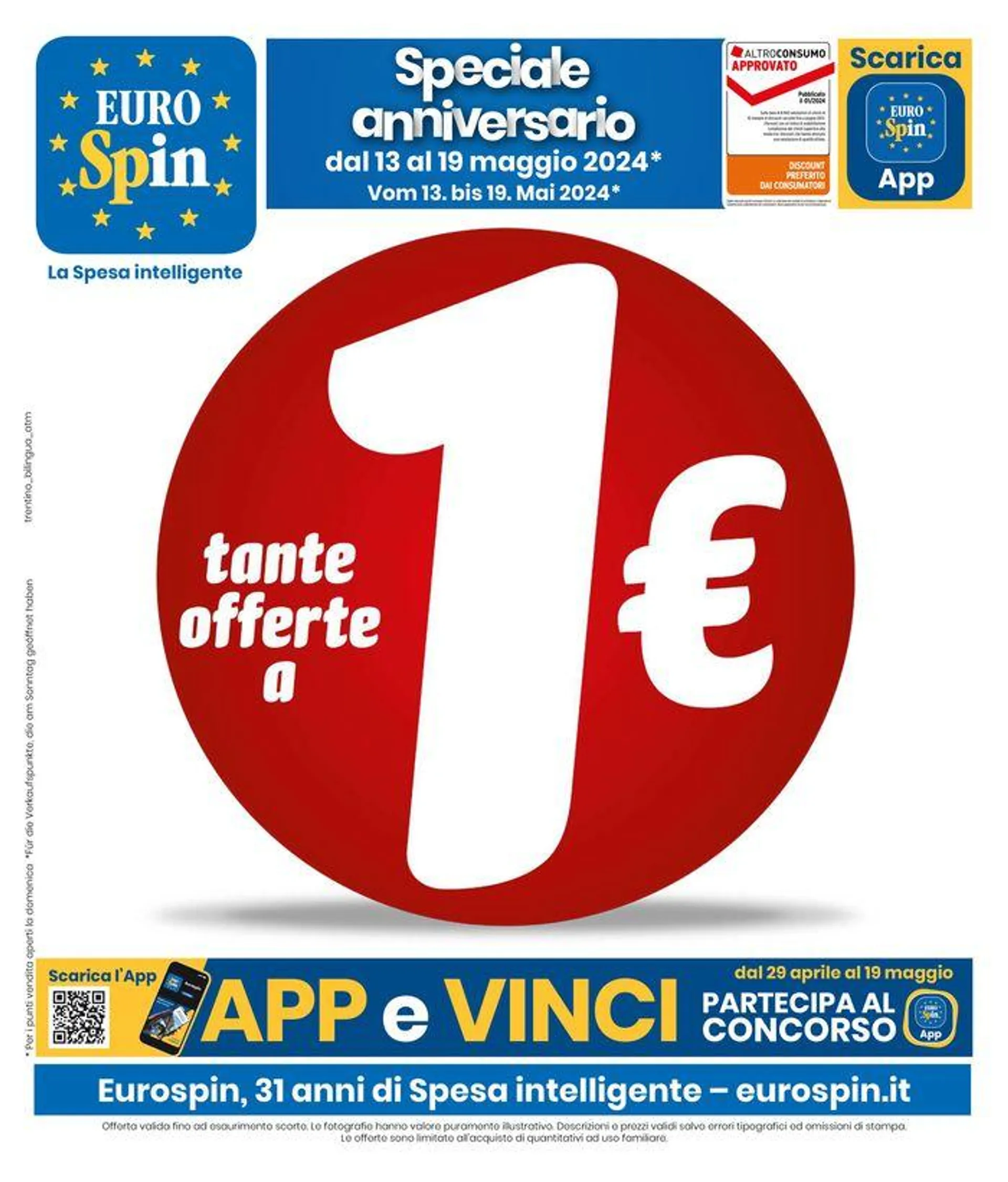 Tante offerte a 1€ da 13 maggio a 19 maggio di 2024 - Pagina del volantino 1