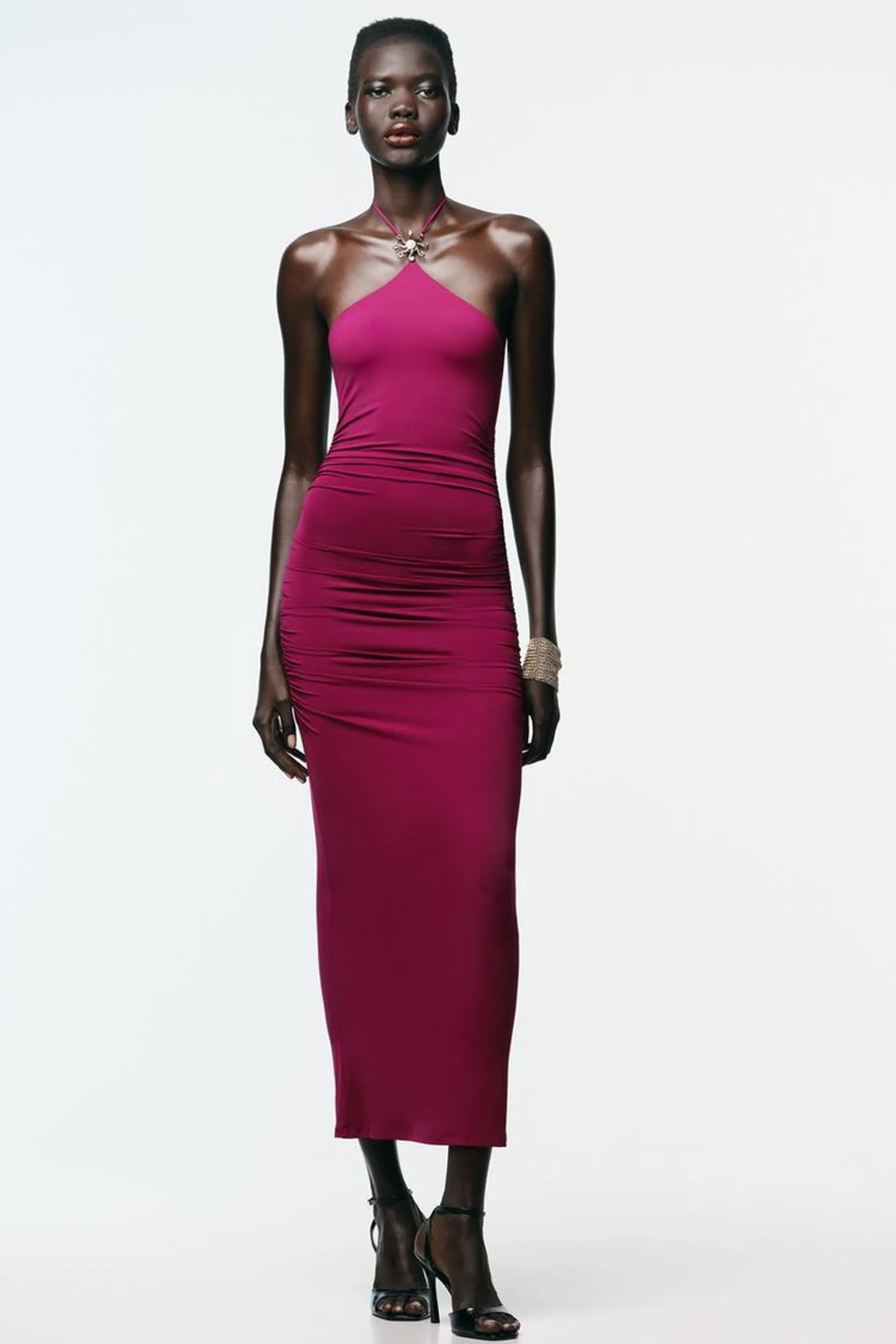 HALTER SUN POLYAMIDE DRESS