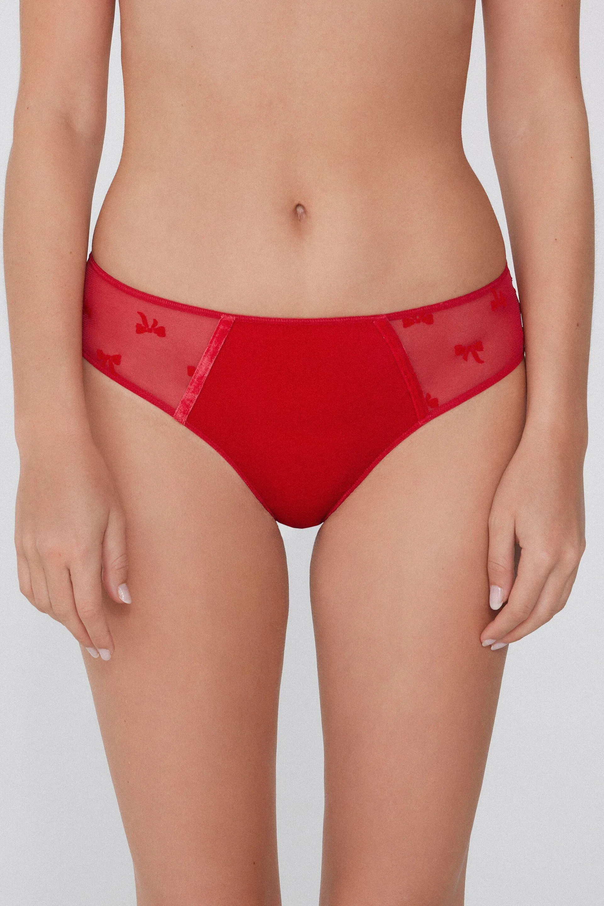 Slip Bon Ton Tulle Rosso