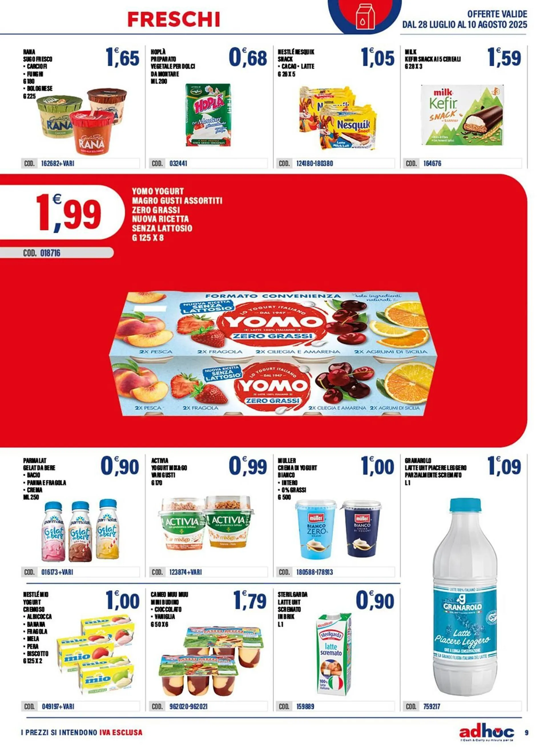 Volantino Adhoc da 28 luglio a 10 agosto di 2025 - Pagina del volantino 9