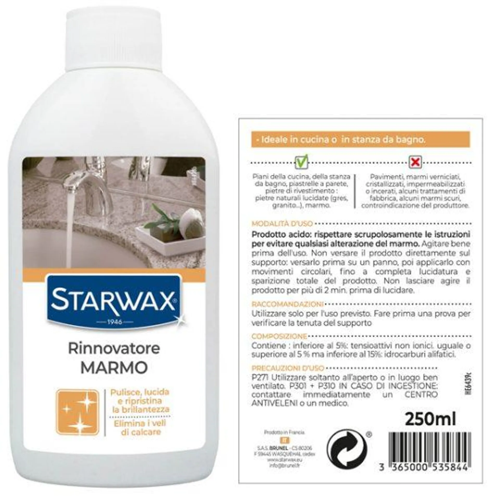 STARWAX RINNOVATORE PER MARMO 250 ML