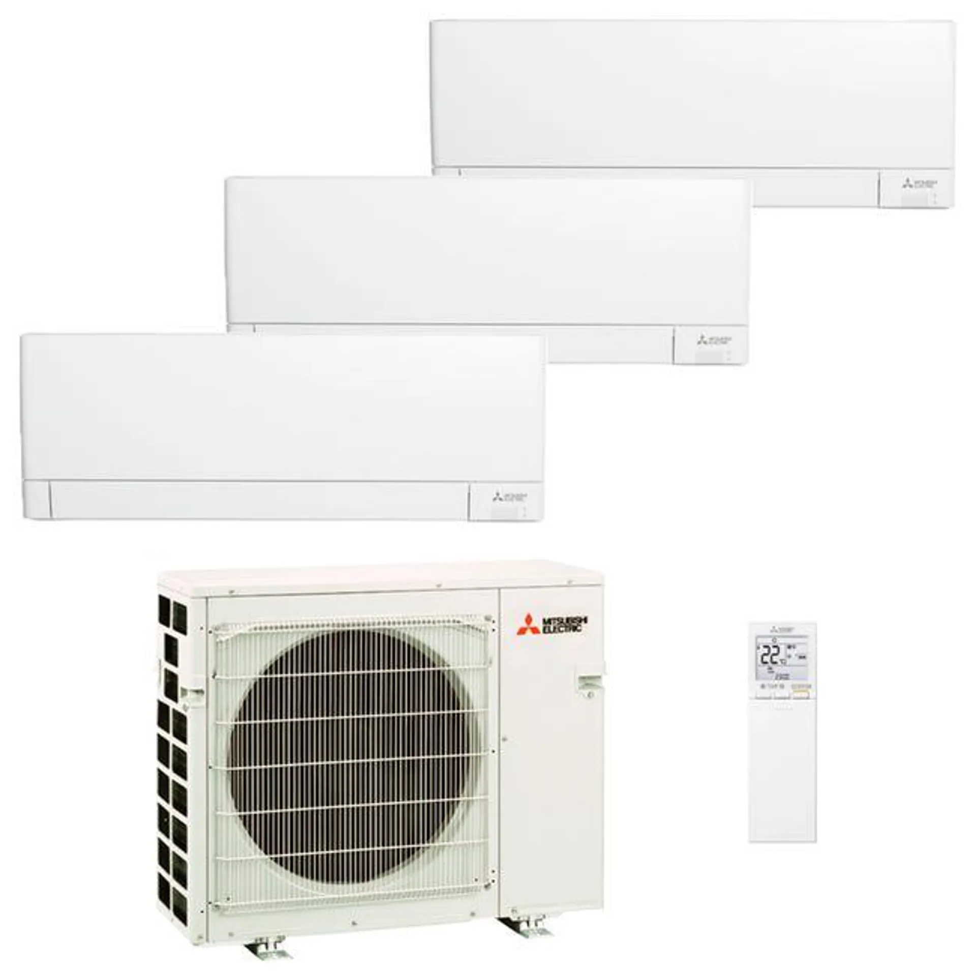 Condizionatore a muro multisplit MITSUBISHI ELECTRIC MXZ-2F42VF con 2 MSZ-AY25VG e MSZ-AY35VG 23000 BTU classe A++ Vedi i dettagli del prodotto