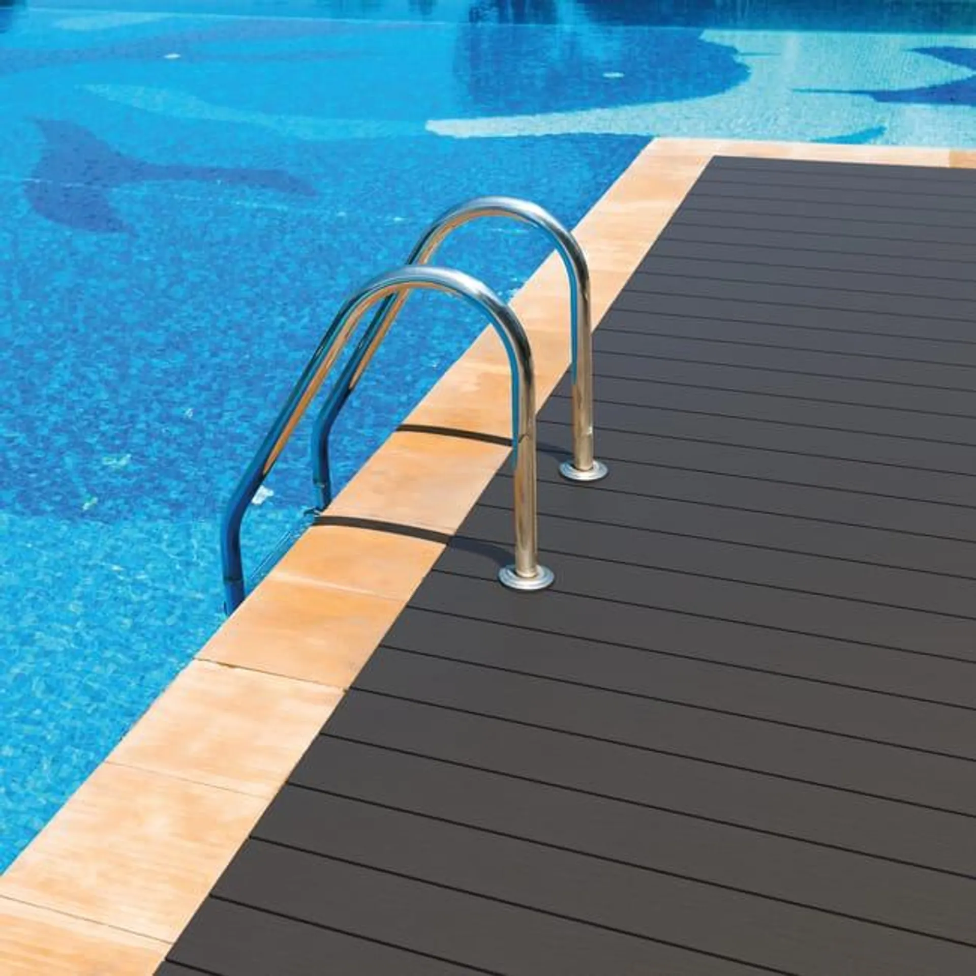 Listone in composito in bambù e plastica (bpc) Ifly grigio antracite L 220 x L 14.6 cm x Sp. 23 mm