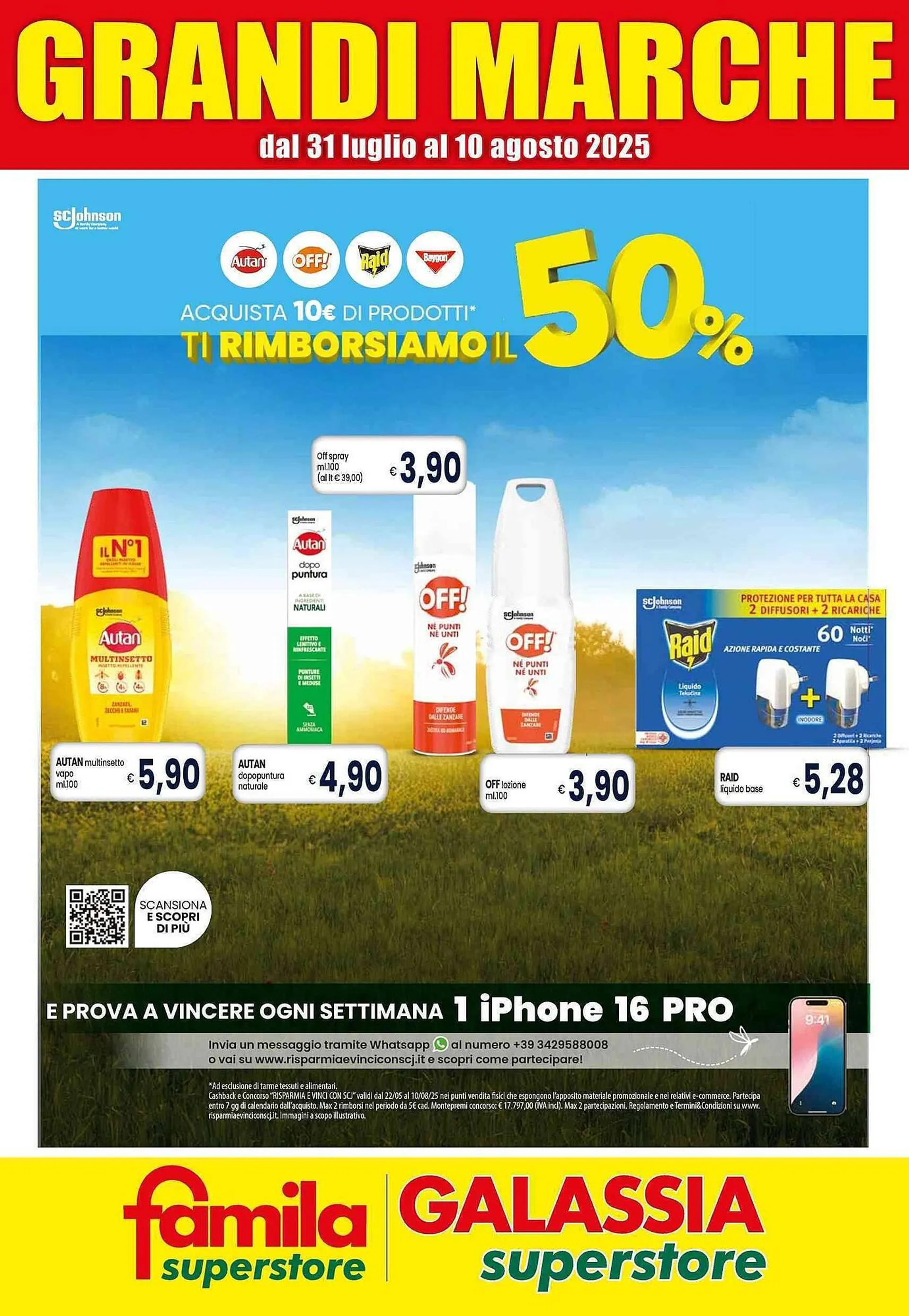 Volantino Famila Superstore da 31 luglio a 10 agosto di 2025 - Pagina del volantino 1