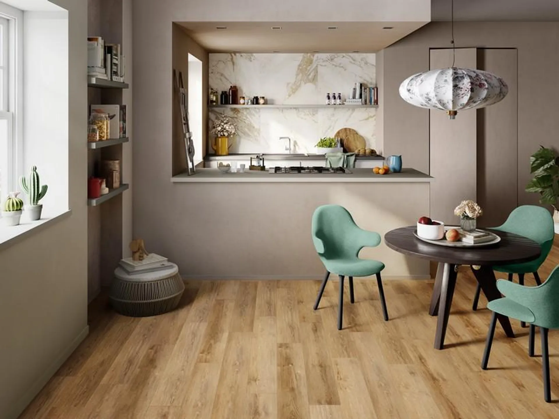 Pavimento PVC Adesivo Chalet Natural Effetto Legno Rovere Naturale