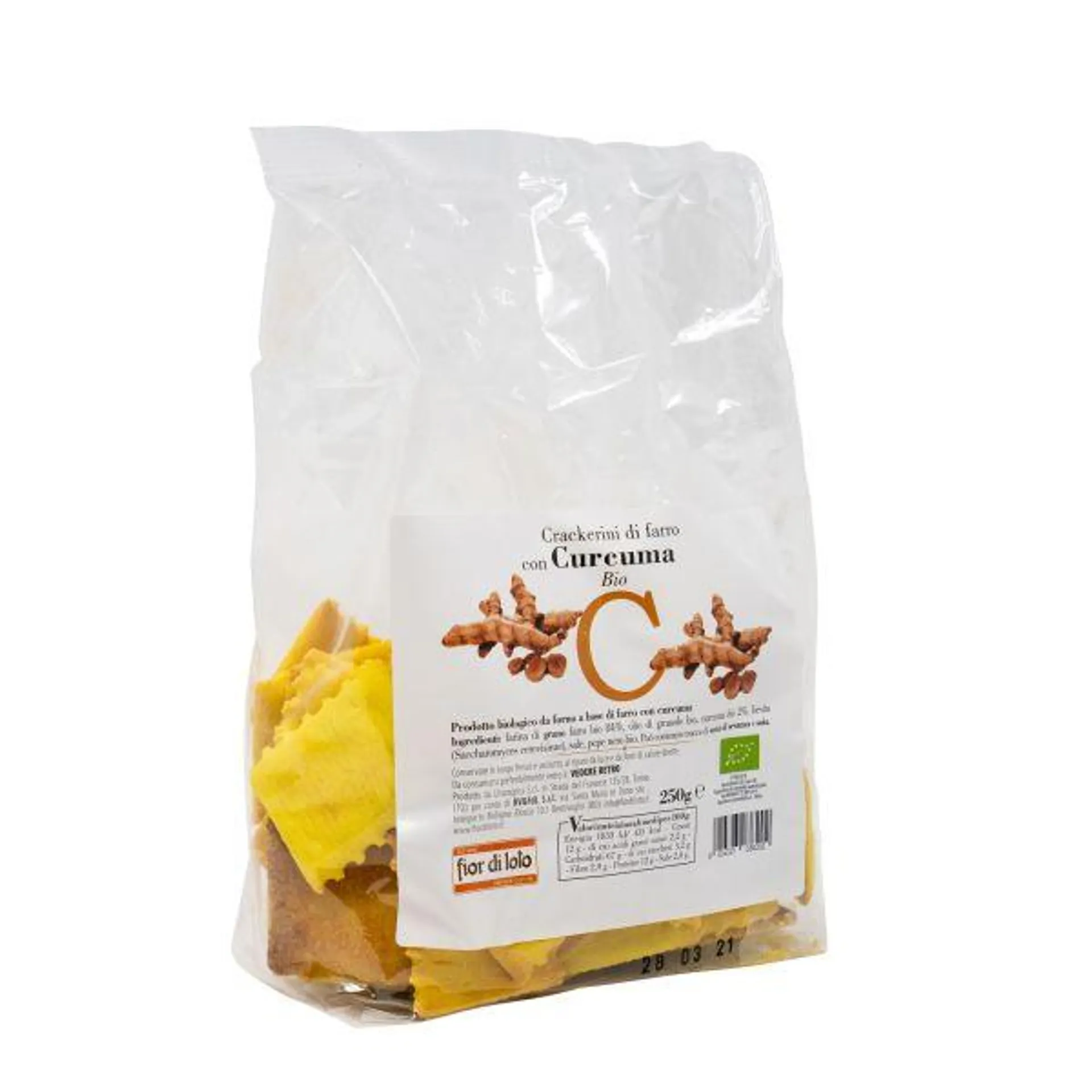 Crackerini di Farro con Curcuma Fior di Loto 250 G