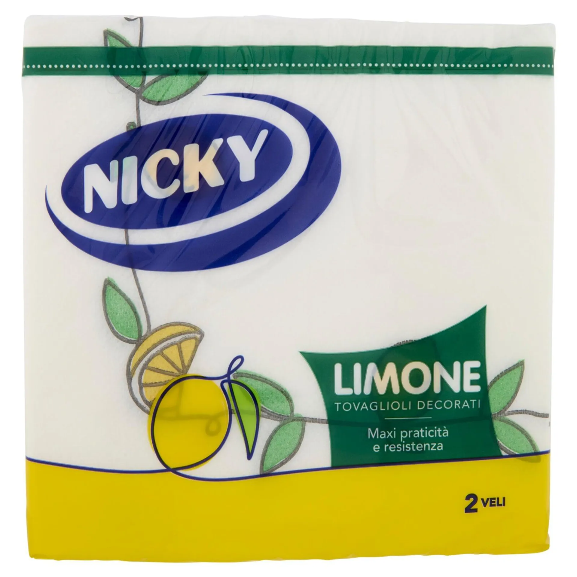 Nicky Limone Tovaglioli Decorati 2 Veli 35 pz