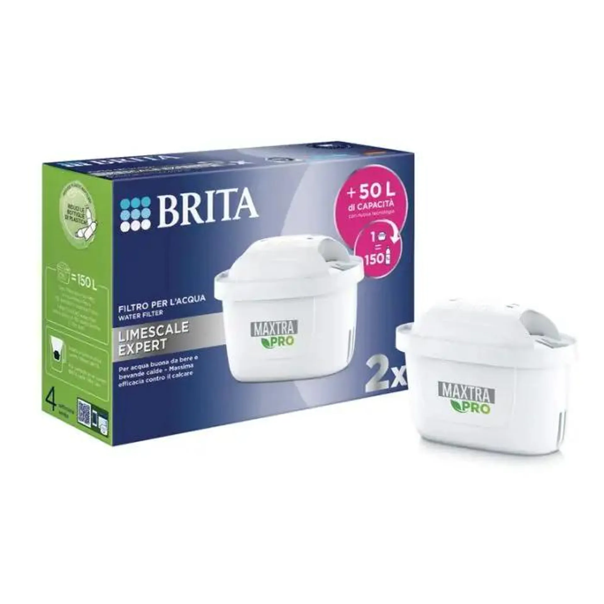 Brita maxtra pro limescale expert ricambio filtro per acqua 2 pz