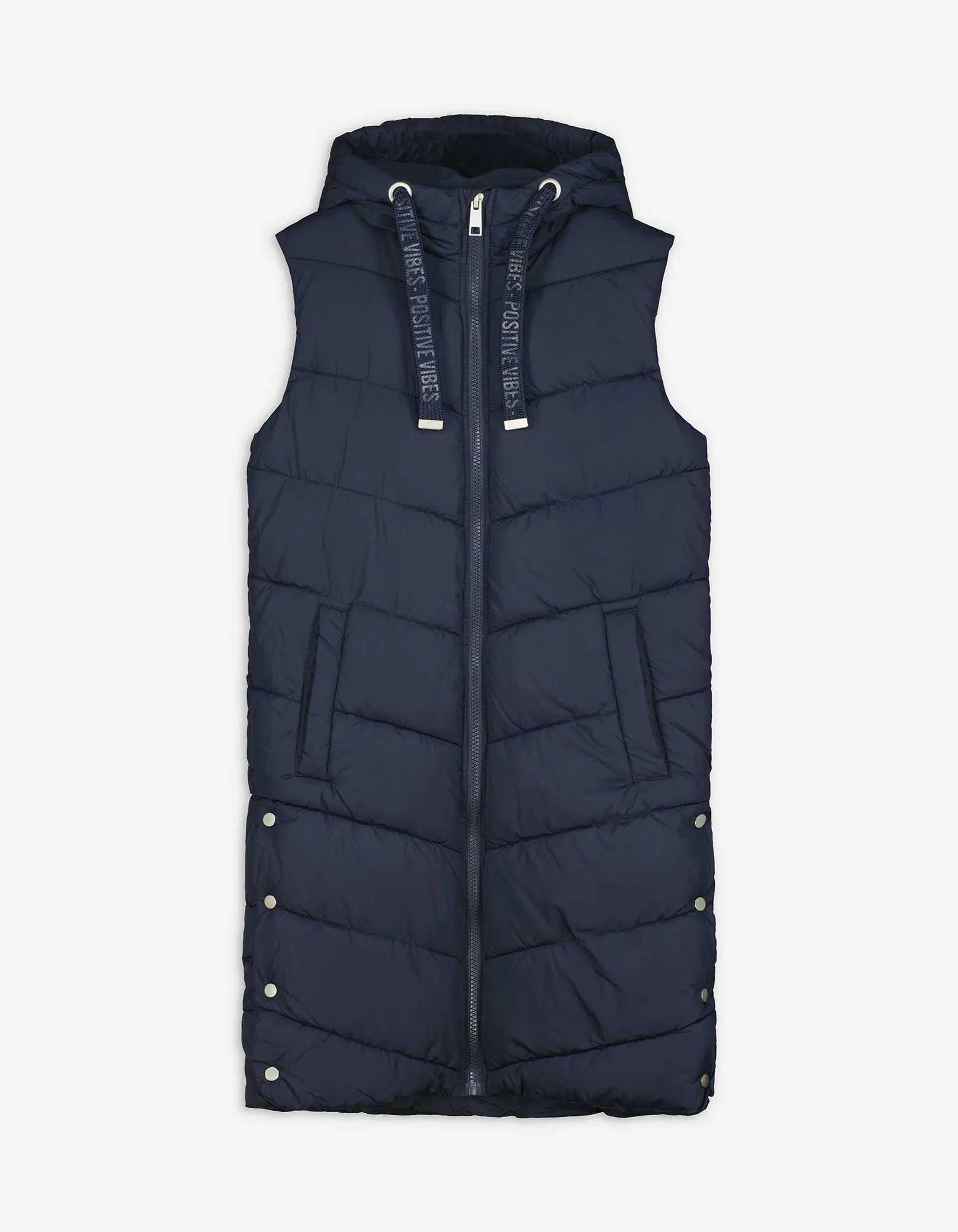 Gilet lungo - Spacco laterale - blu scuro