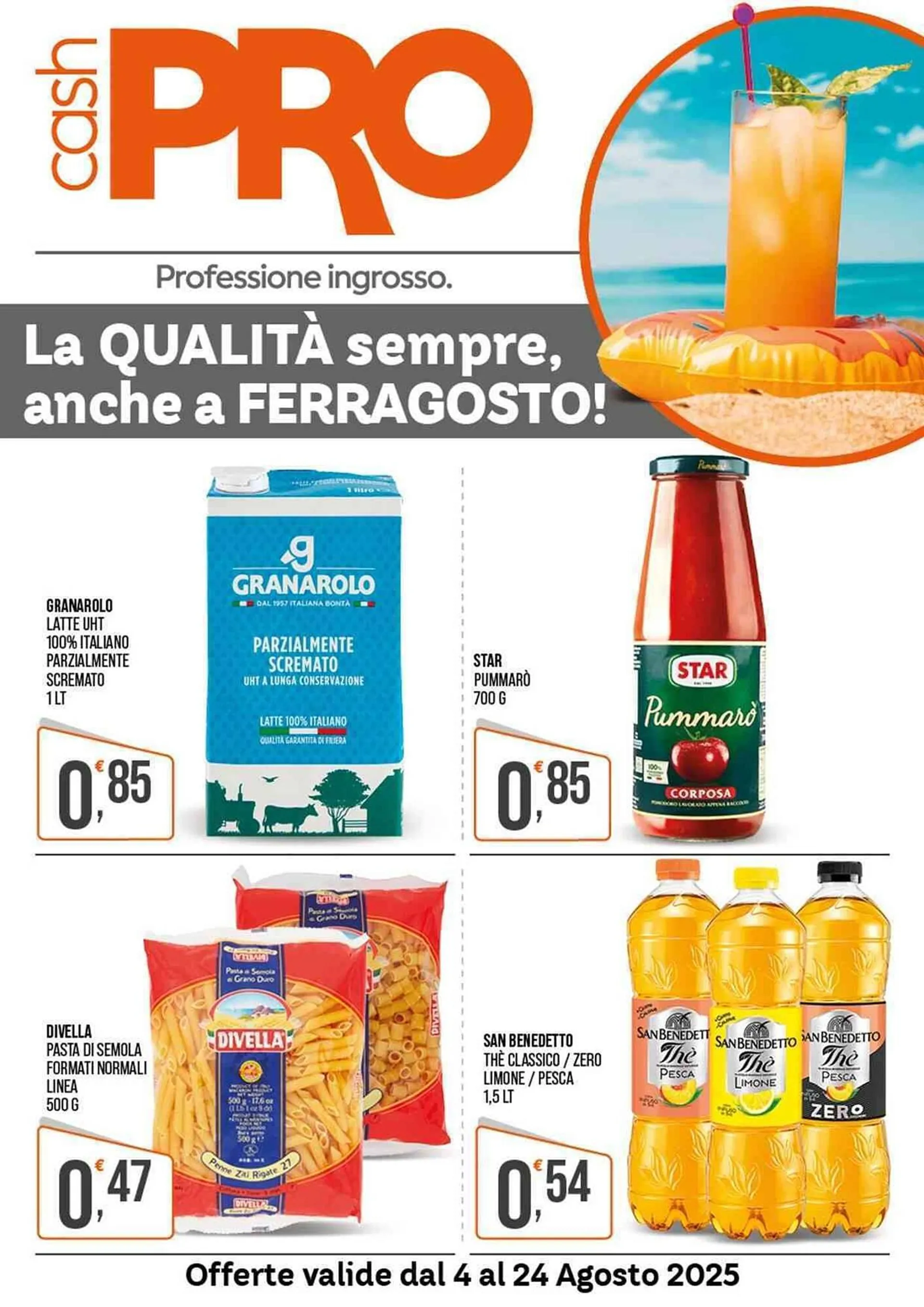 Volantino Cash pro da 4 agosto a 24 agosto di 2025 - Pagina del volantino 1