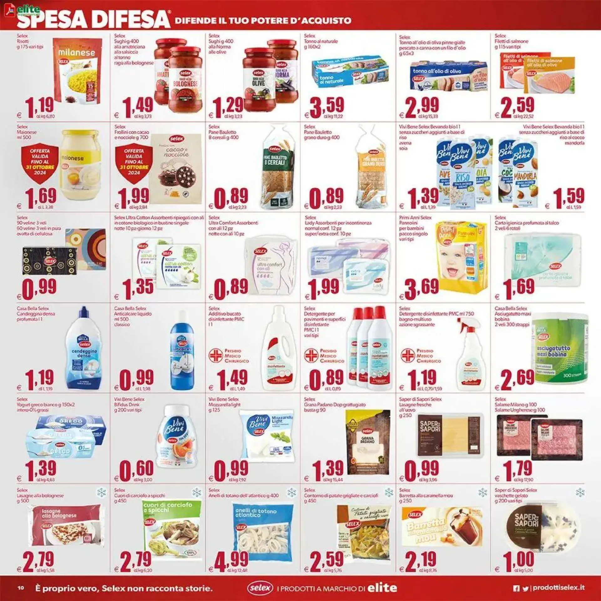 Volantino Elite Supermercati da 3 ottobre a 16 ottobre di 2024 - Pagina del volantino 10