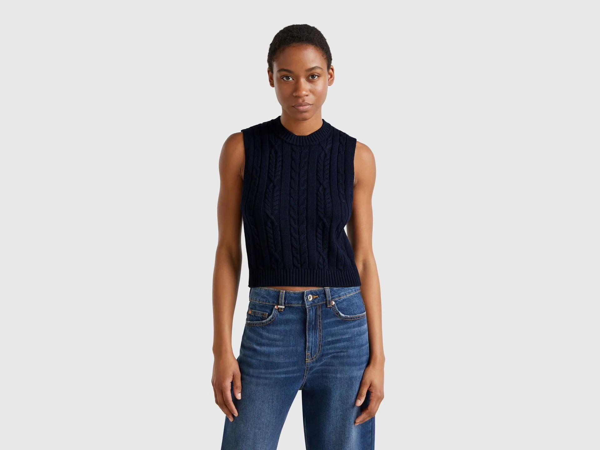 Gilet cropped a trecce