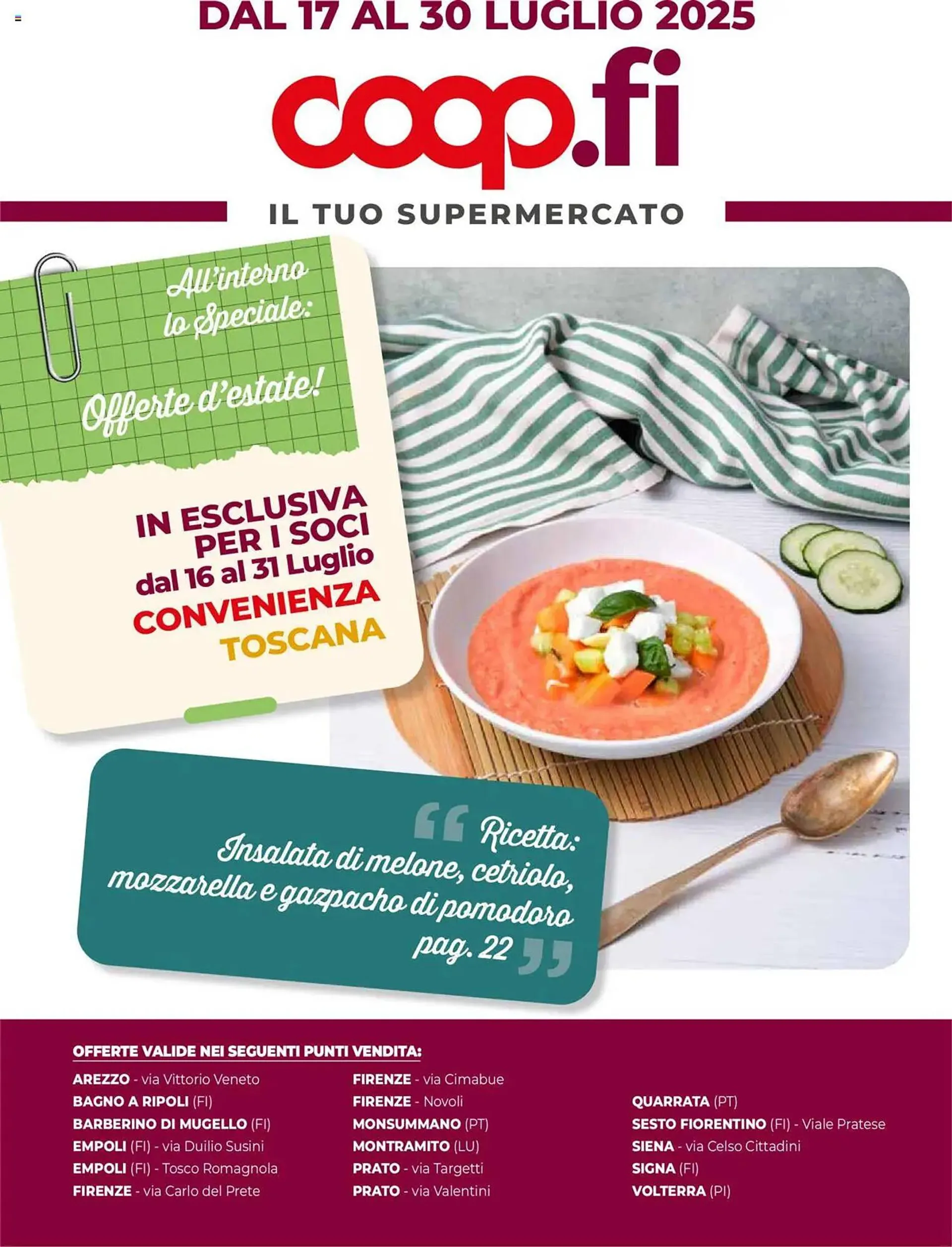 Volantino Unicoop da 17 luglio a 30 luglio di 2025 - Pagina del volantino 1