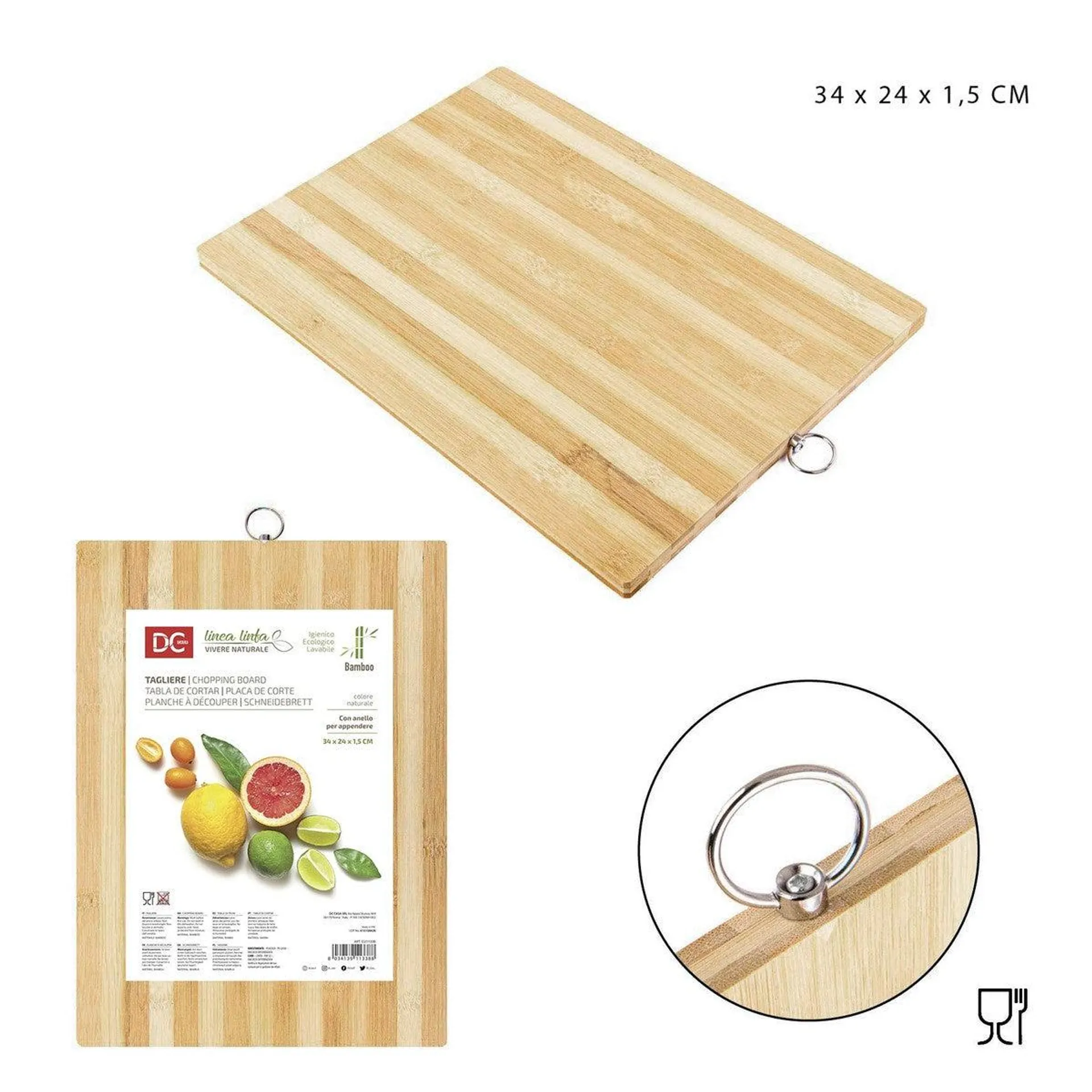 Dc Tagliere Bamboo 34X24X1.50Cm