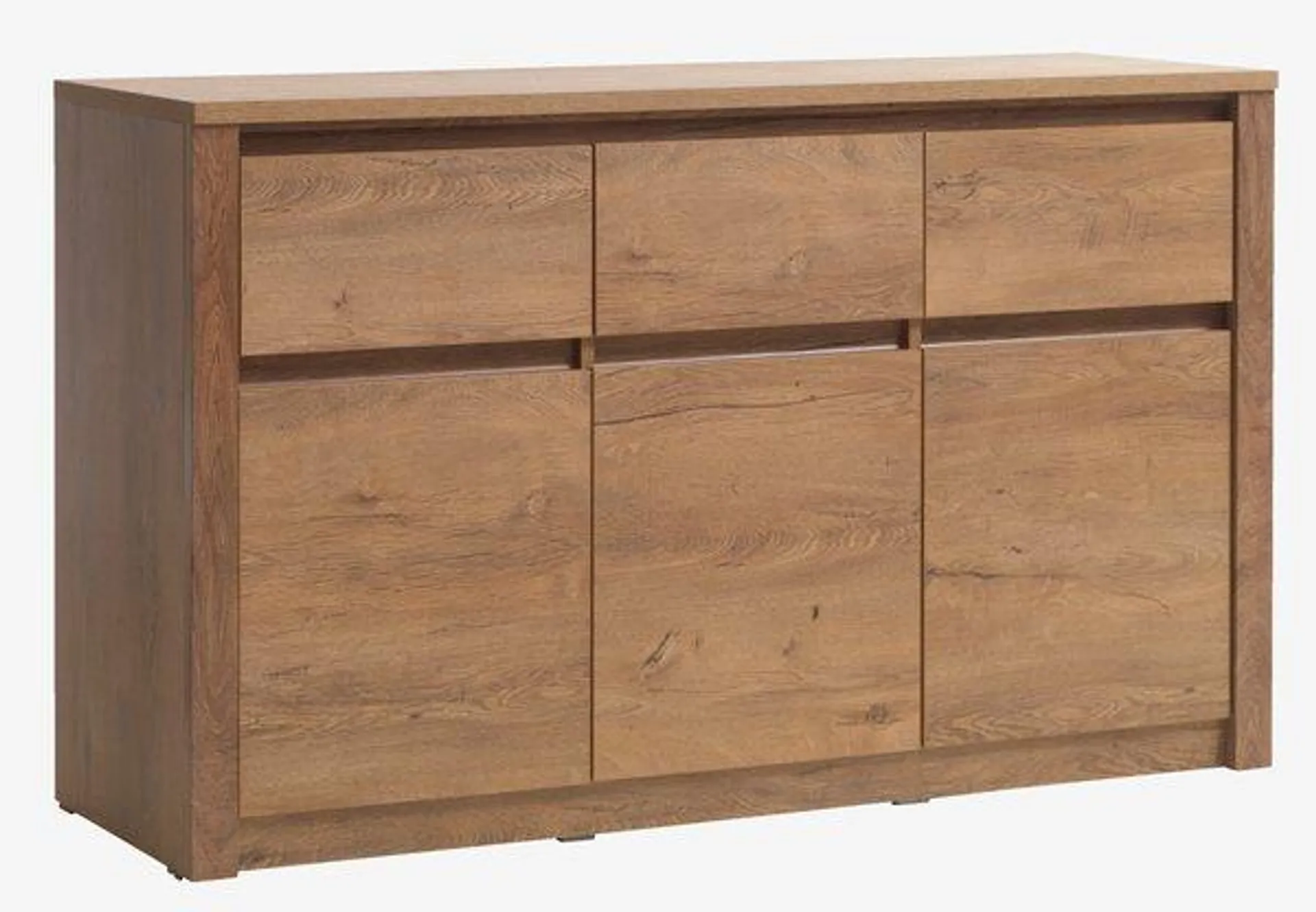 Credenza VEDDE 3 ante 3 cassetti color rovere