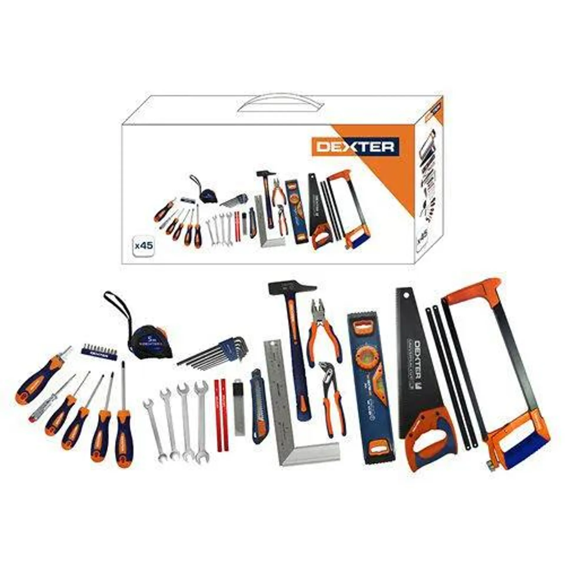 Kit di utensili assortiti DEXTER 19095776, 45 pezzi