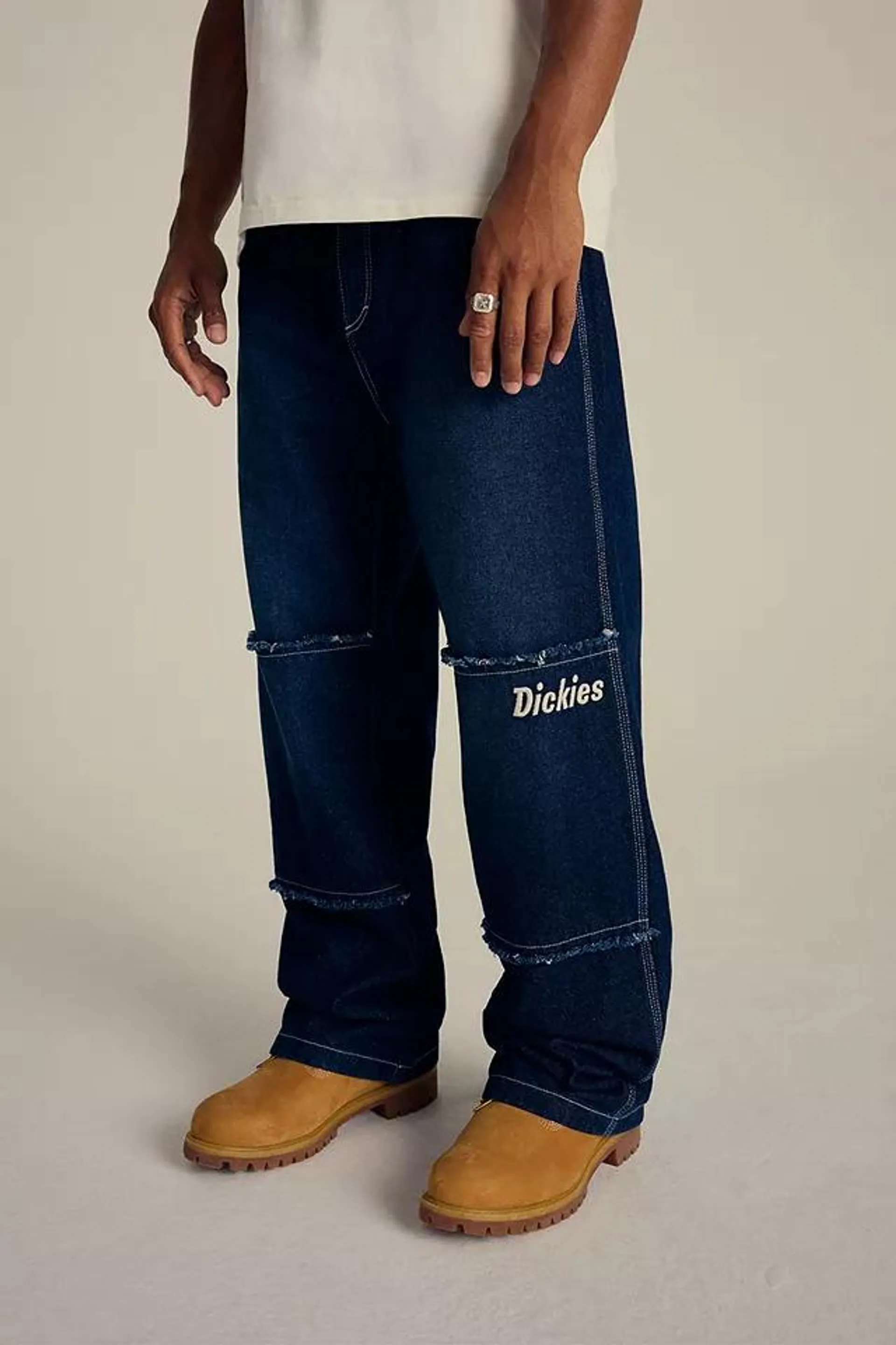 Dickies UO Exclusive Rinsed Frayed Trousers