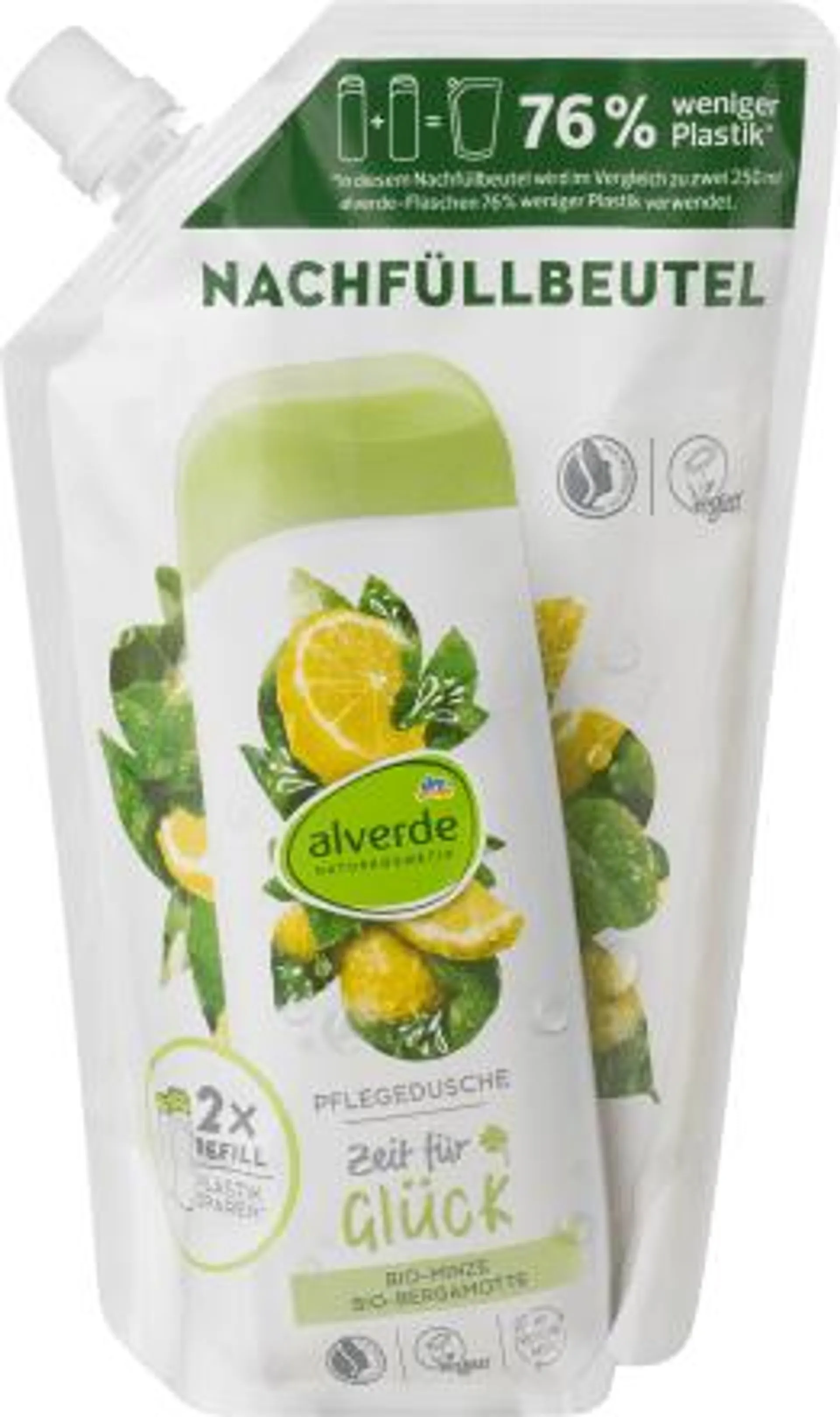 Docciaschiuma alla menta bio e al bergamotto bio, 500 ml