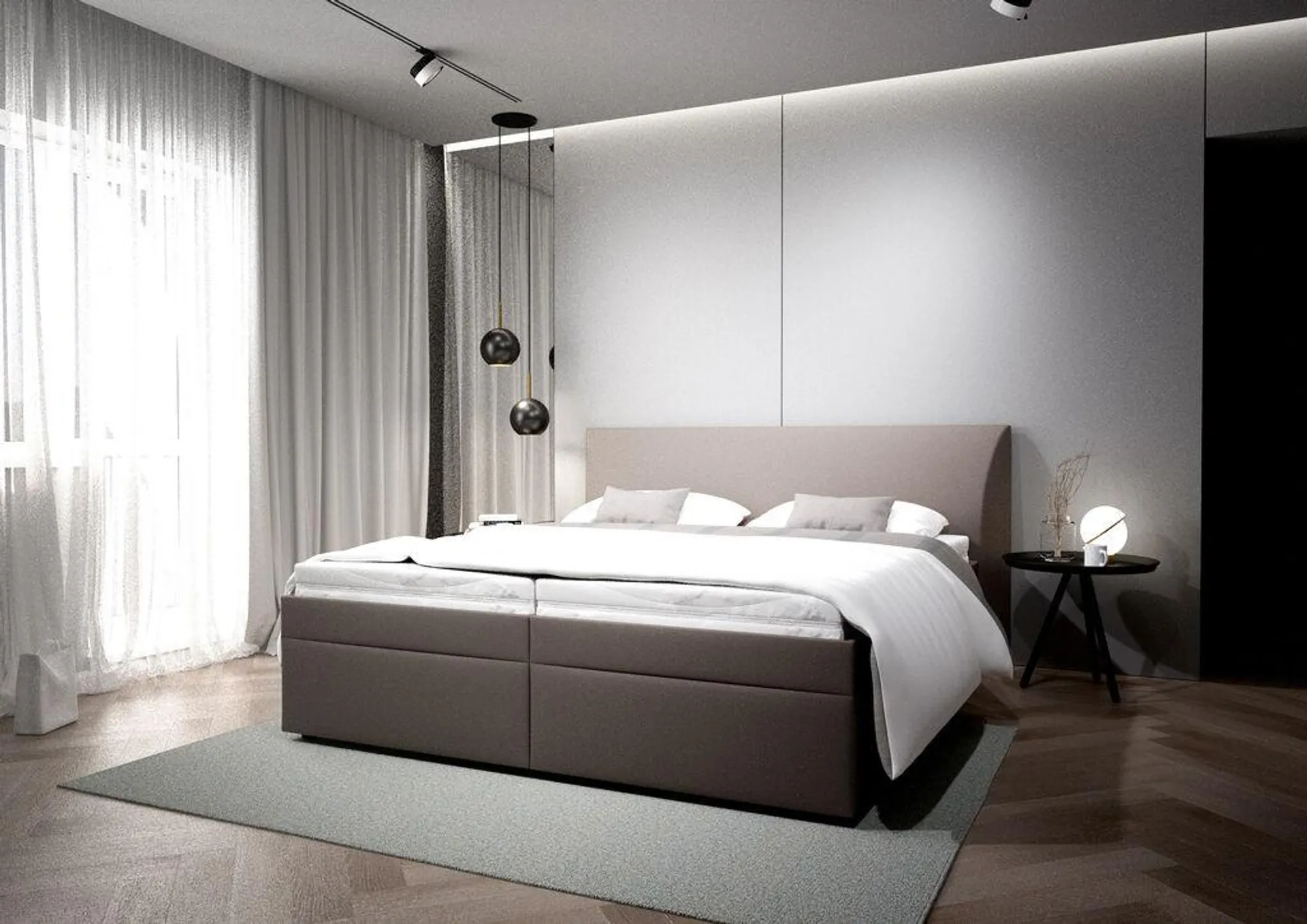 LETTO MATRIMONIALE IMBOTTITO BOXSPRING 180x200 cm