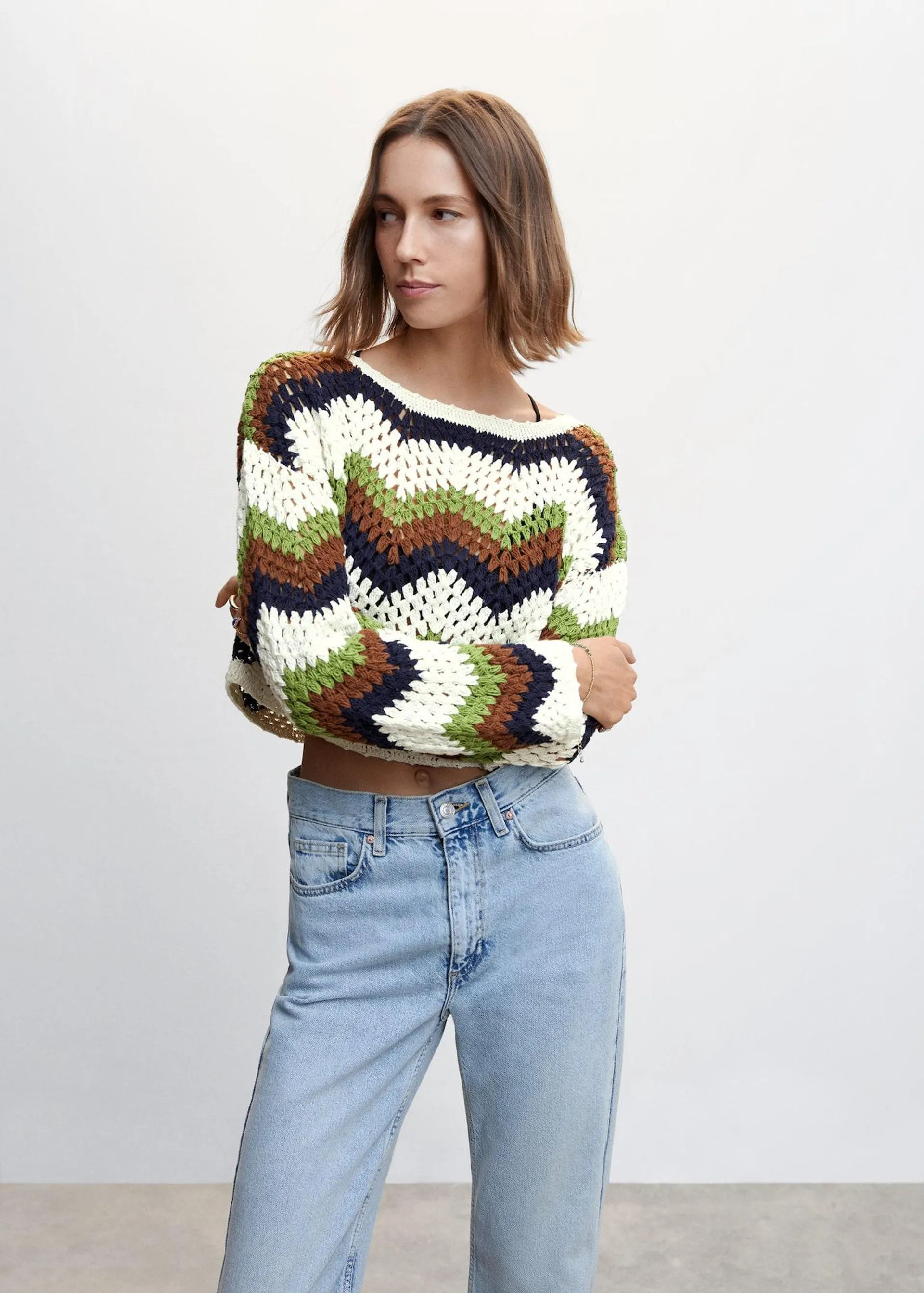Pullover cotone crochet