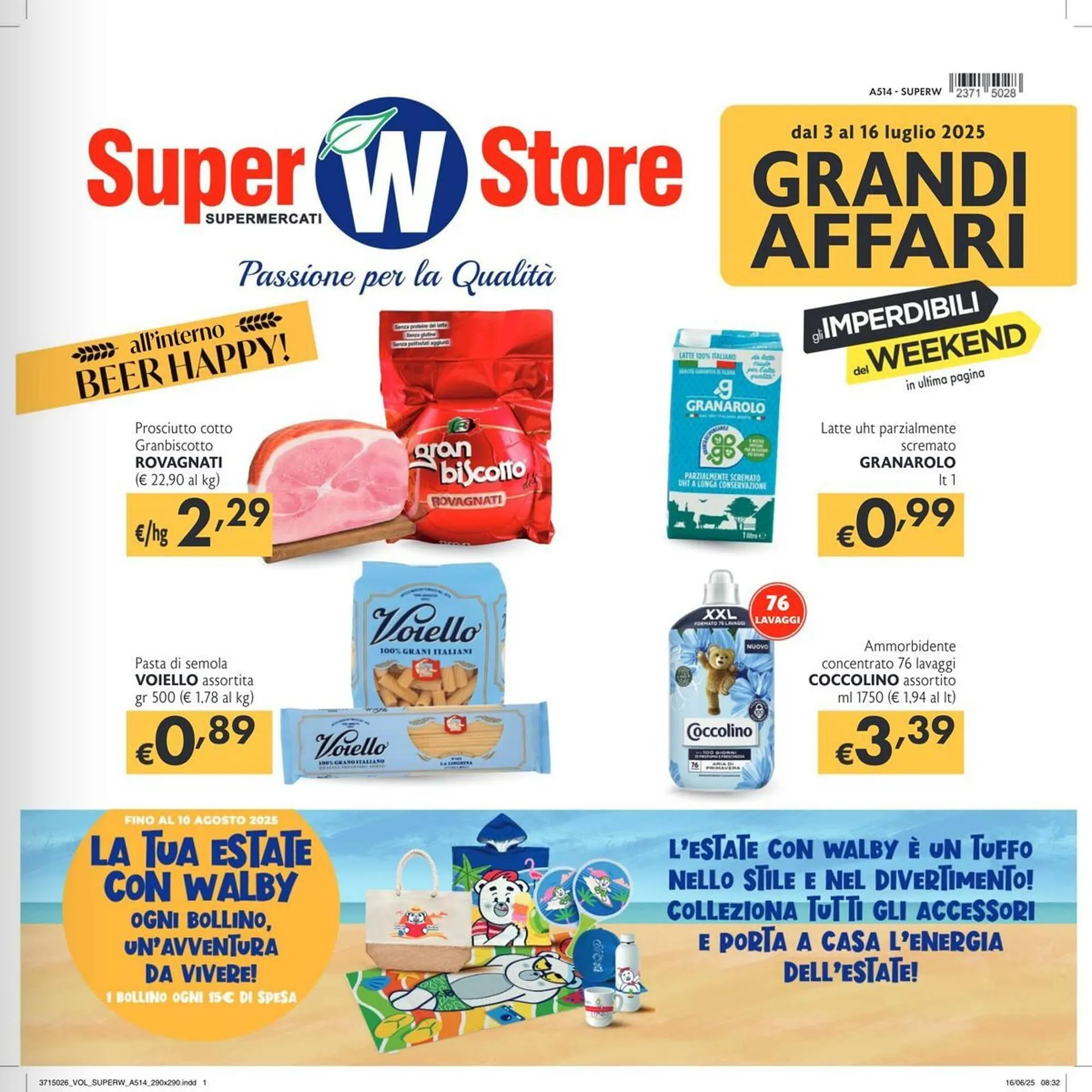 Volantino SuperW da 3 luglio a 16 luglio di 2025 - Pagina del volantino 1