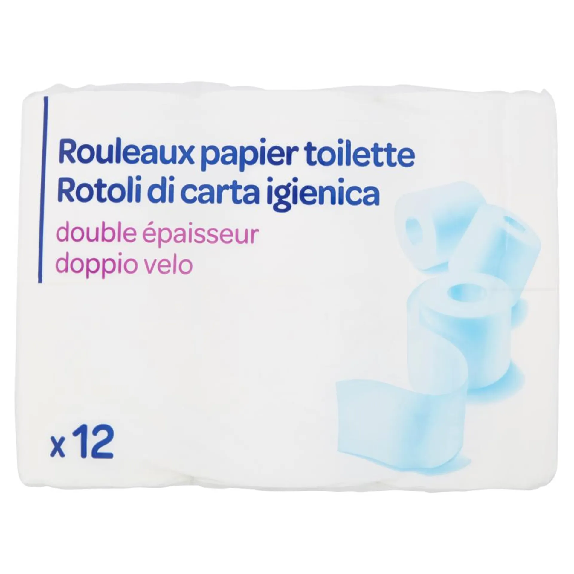 Rotoli di carta igienica doppio velo 12 pz