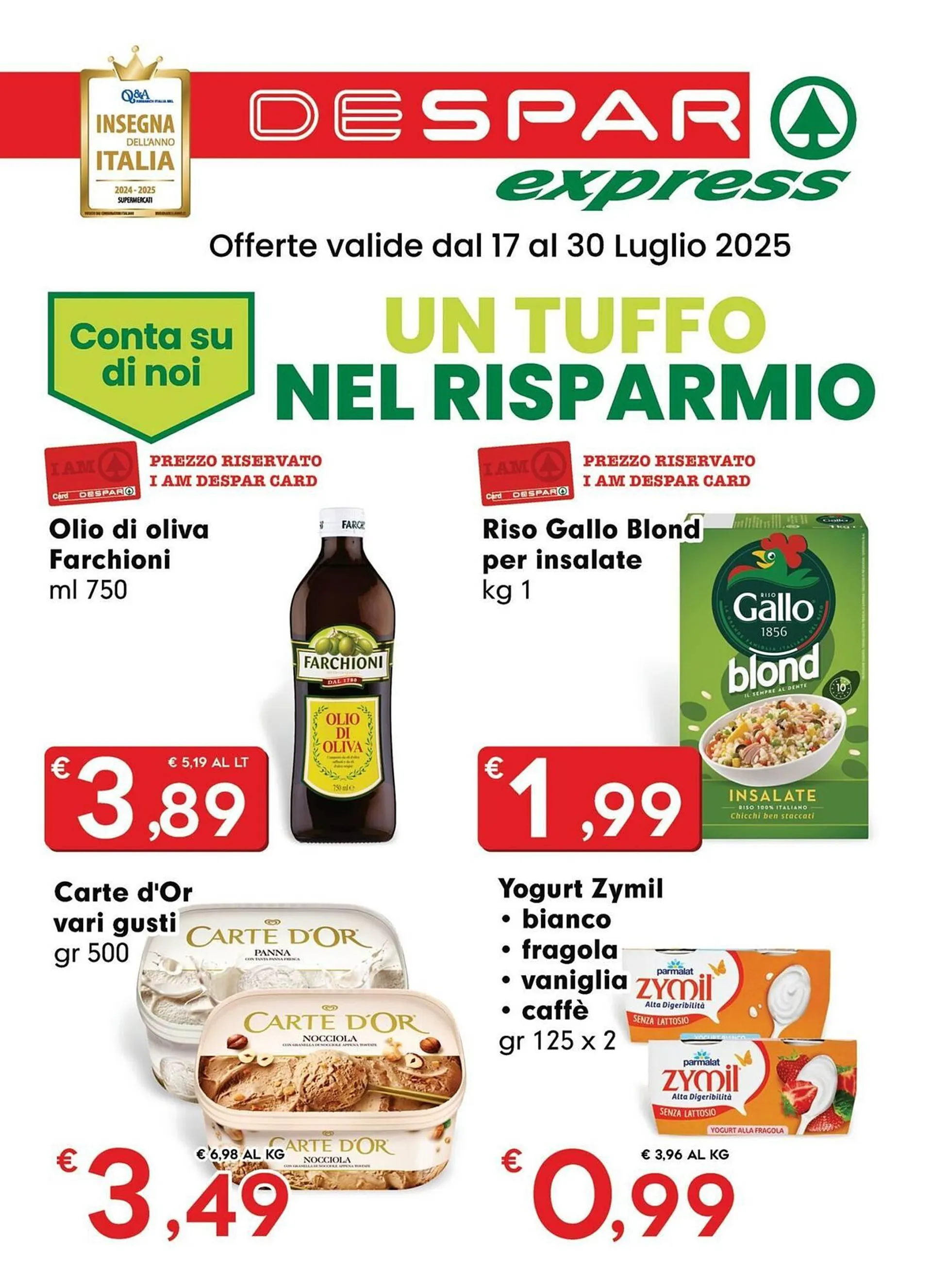 Volantino DeSpar Express da 17 luglio a 30 luglio di 2025 - Pagina del volantino 1