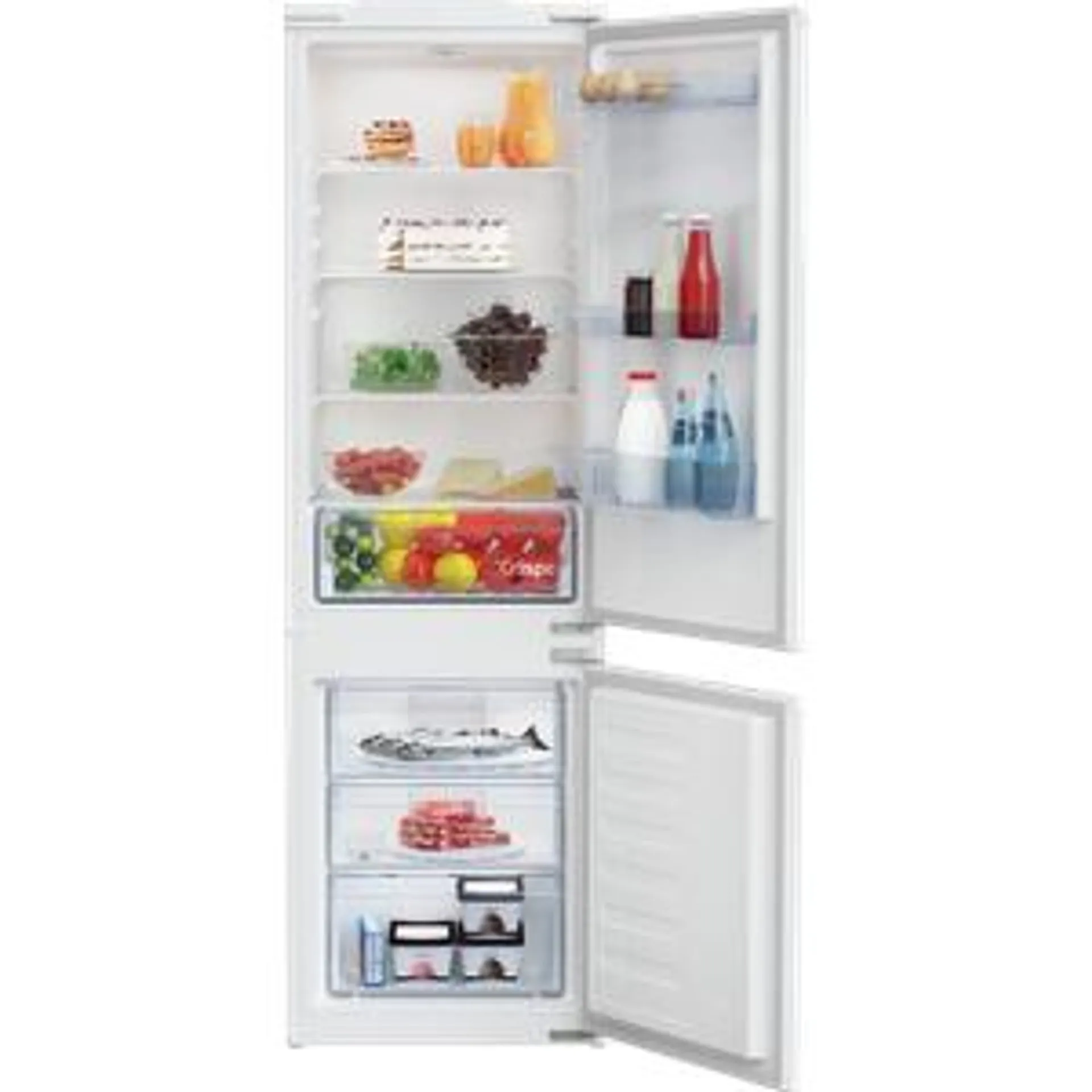 FRIGO INCASSO COMBINATO 271LT H177 STATICO LUCE LED PORTE REVERSIBILI - E