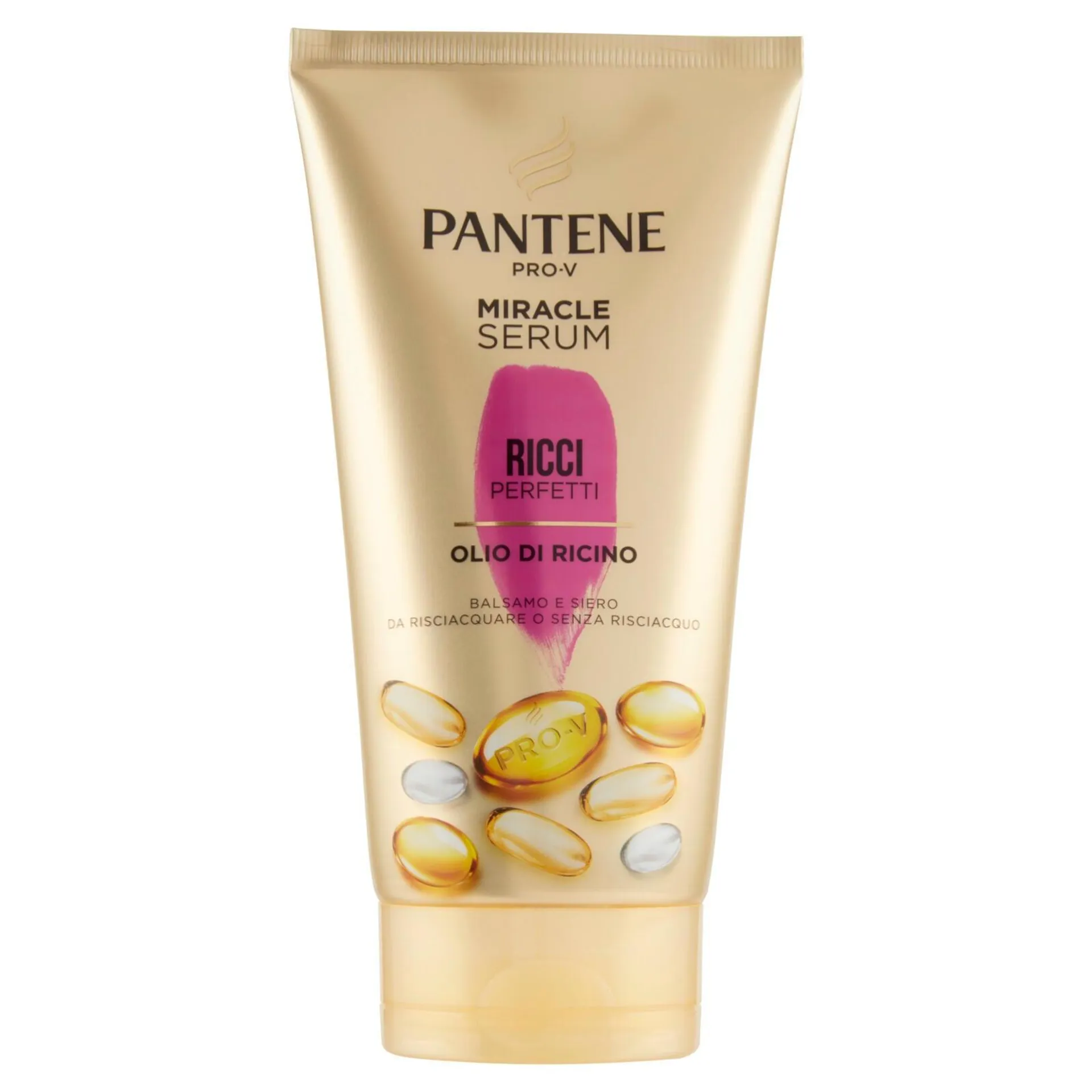 Pantene Balsamo e Siero Capelli con Olio di Ricino Miracle Serum Ricci Perfetti 150 ml