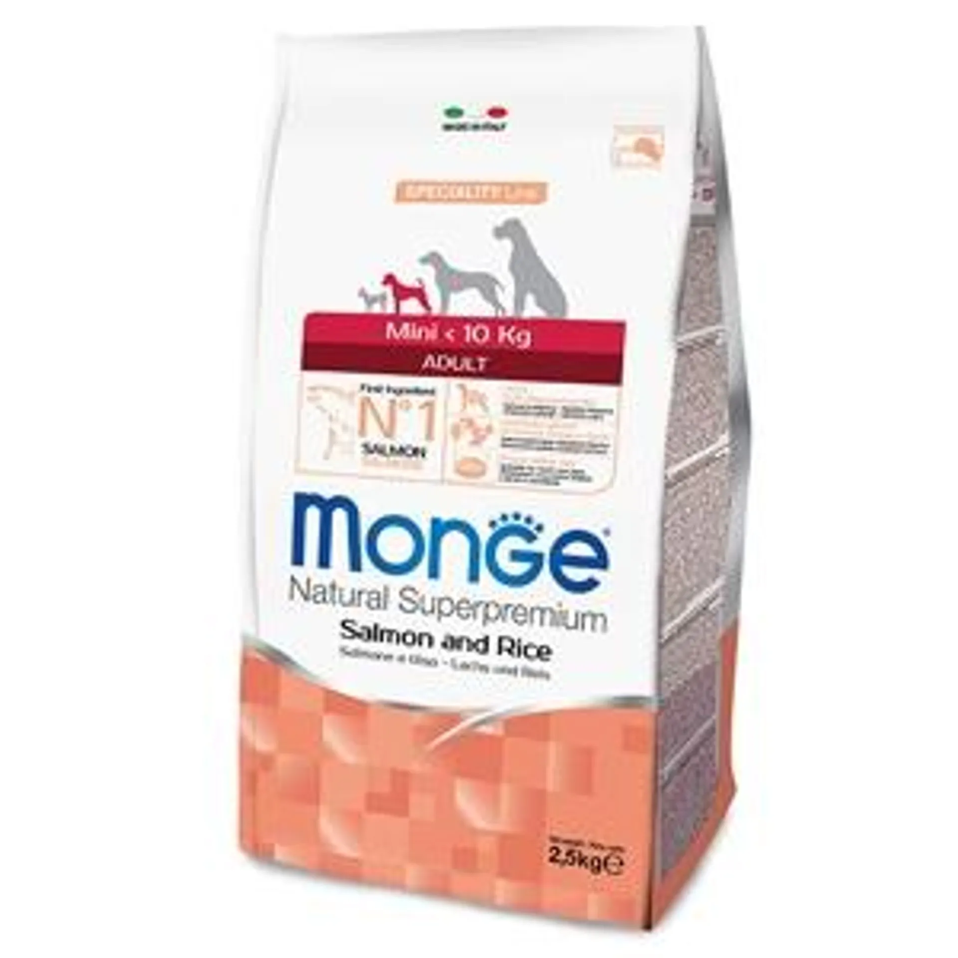 Monge - Natural Superpremium Mini Adult Salmone e Riso