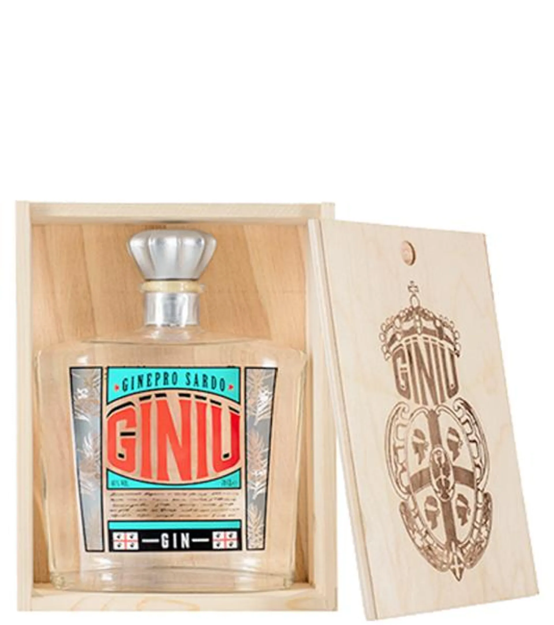 Gin Giniu Ginepro Sardo Silvio Carta 70cl (Cassetta in Legno)