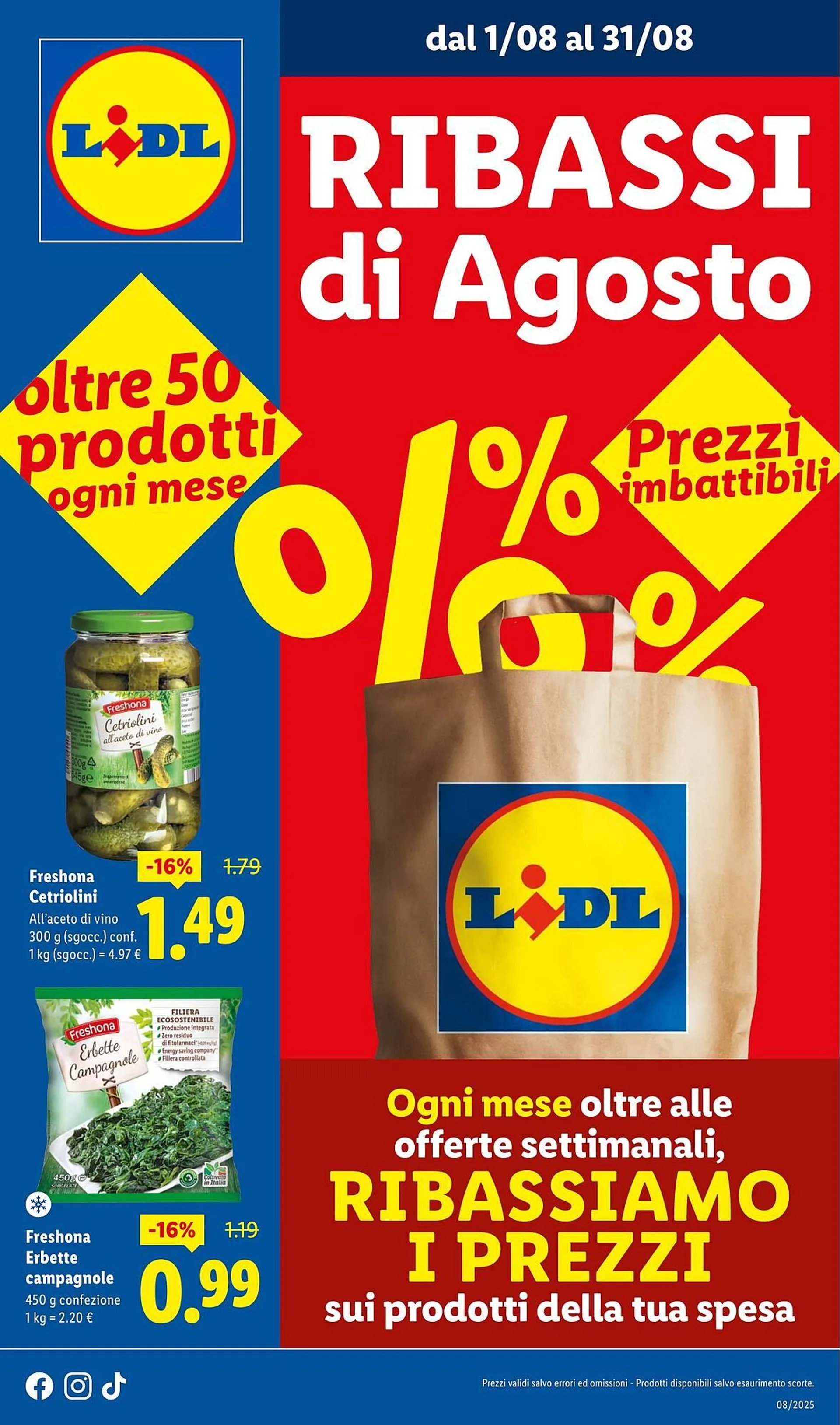 Volantino Lidl da 1 agosto a 31 agosto di 2025 - Pagina del volantino 1