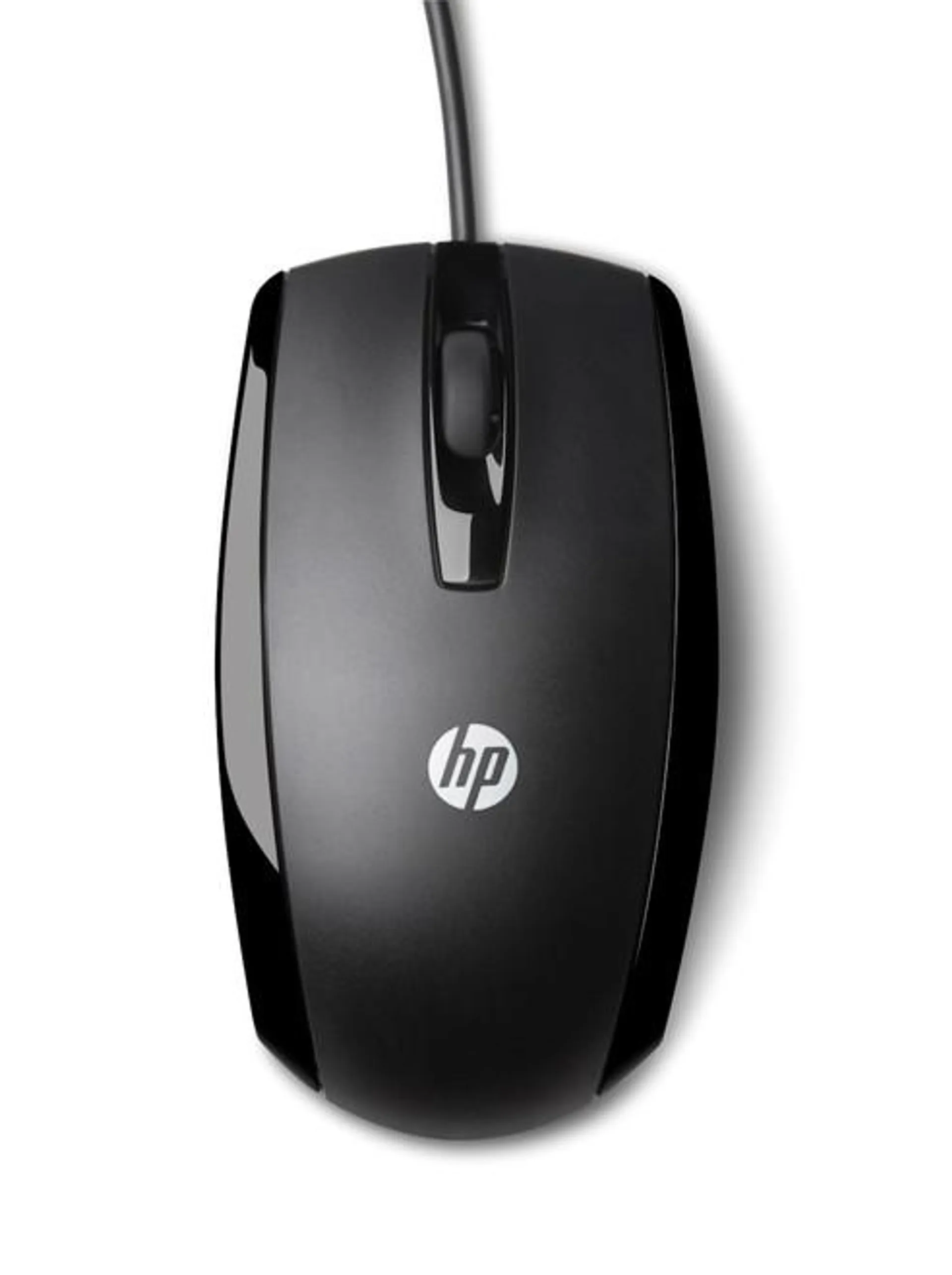 HP - Mouse X500 cablato, Sensore Ottico, Rotella di scorrimento, 3 pulsanti, forma sagomata ad arco