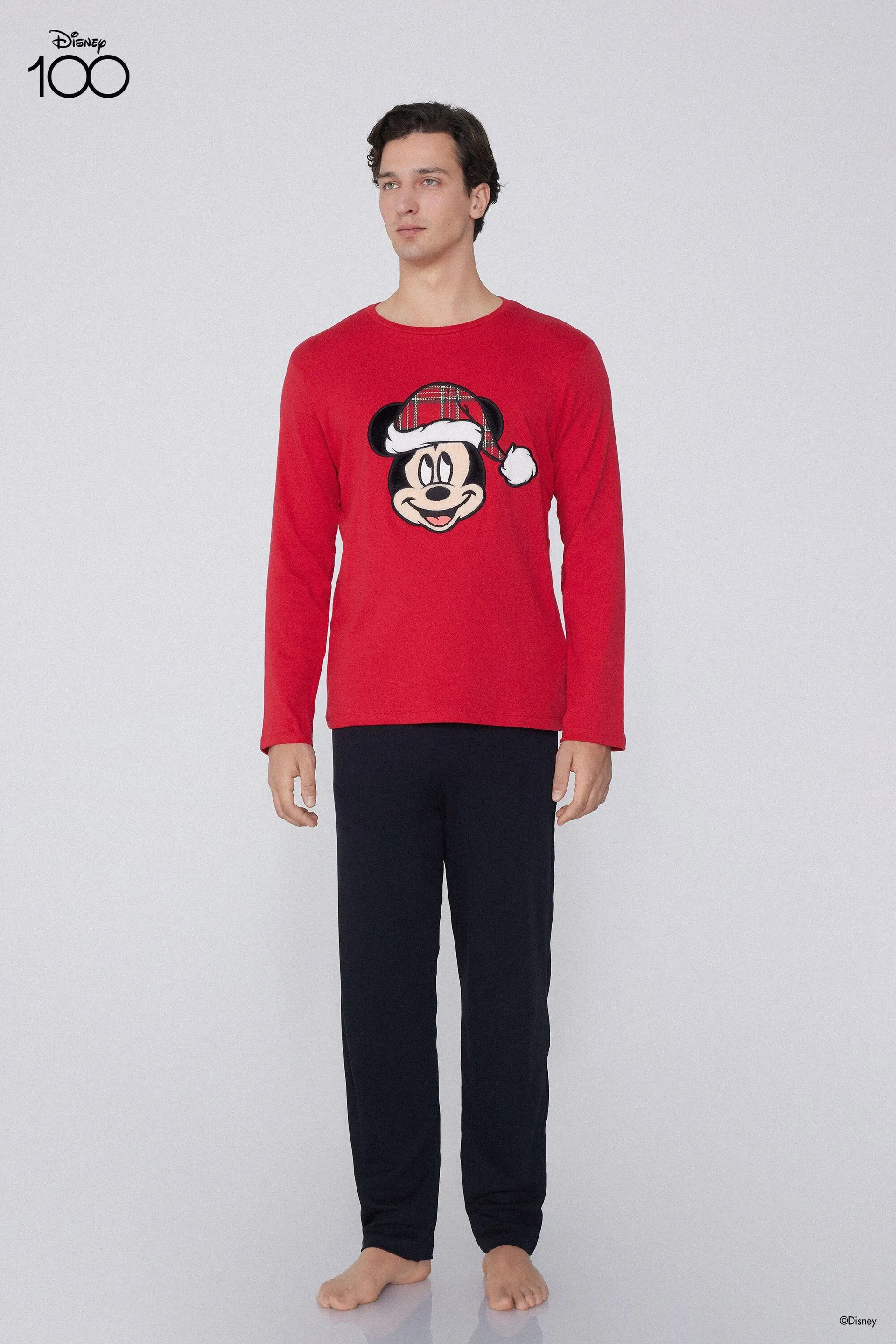 Pigiama Lungo Cotone Pesante Disney Mickey