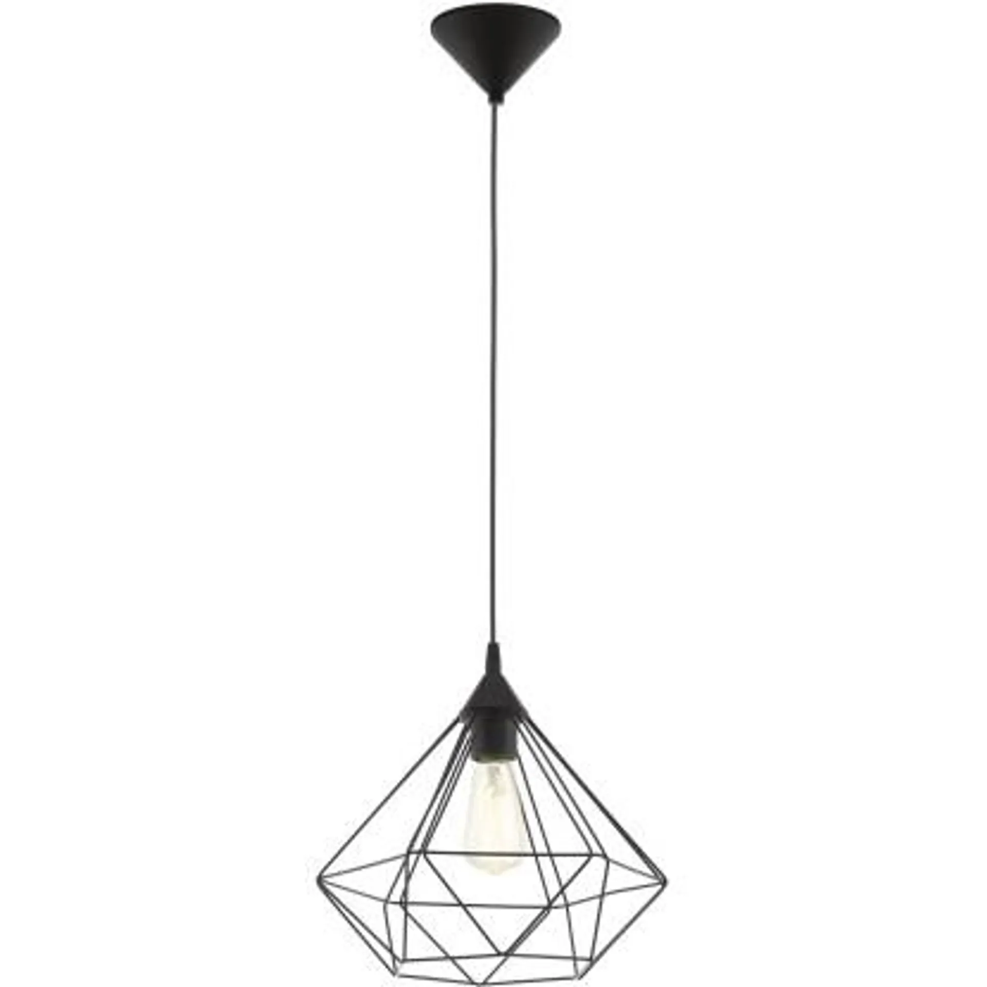 Lampada a sospensione Eglo Tarbes nero E27 Ø 32 cm 60 W